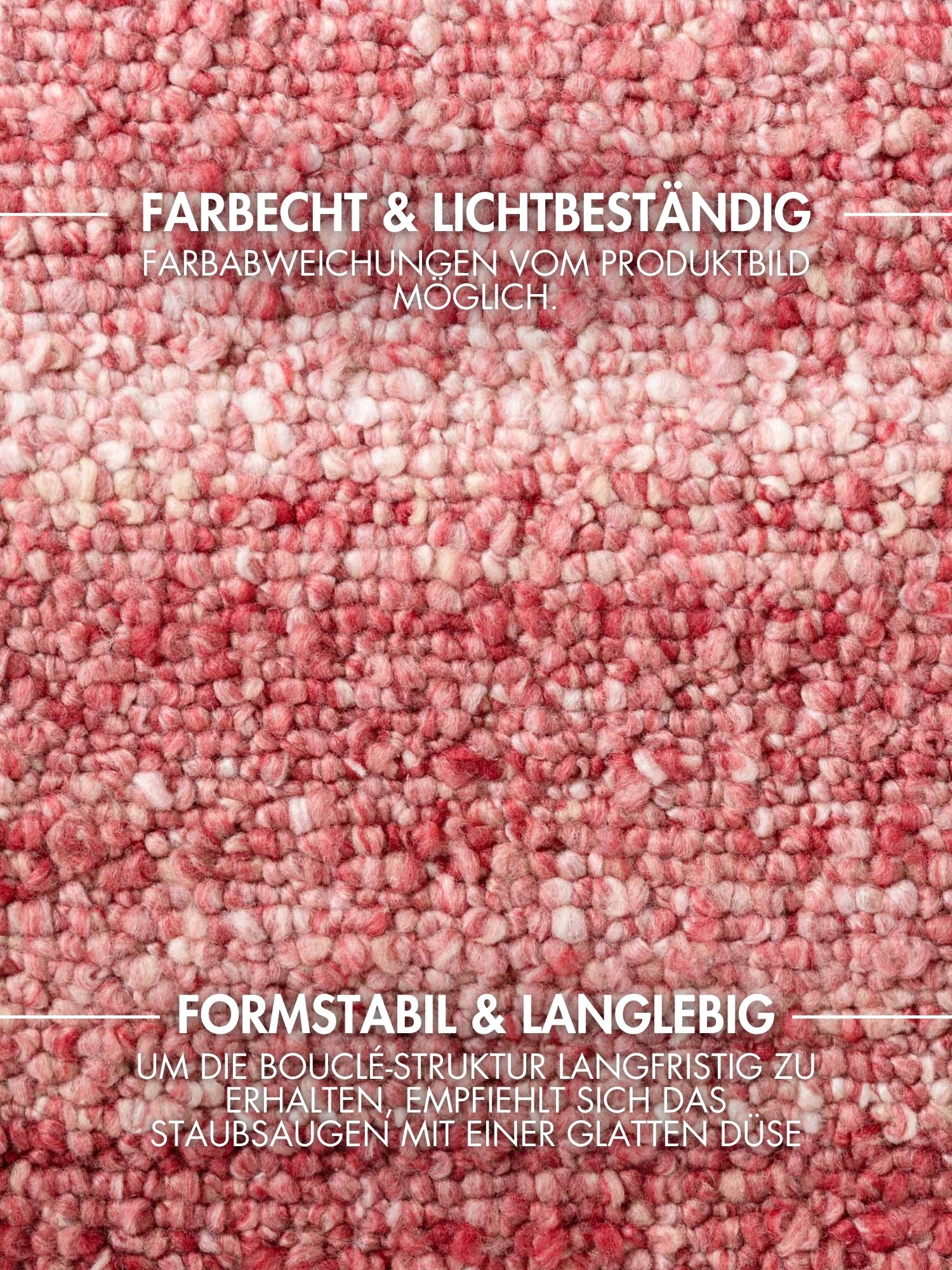 Teppich TED BAKER "Soft Bouclé Portobello, auch als Läufer", dunkelpink, B:80cm H:10mm L:200cm, Polyester, Teppiche, Teppich, Woll-Optik, Bouclé Meliert, Wohnzimmer, Esszimmer, Schlafzimmer, Flur 3
