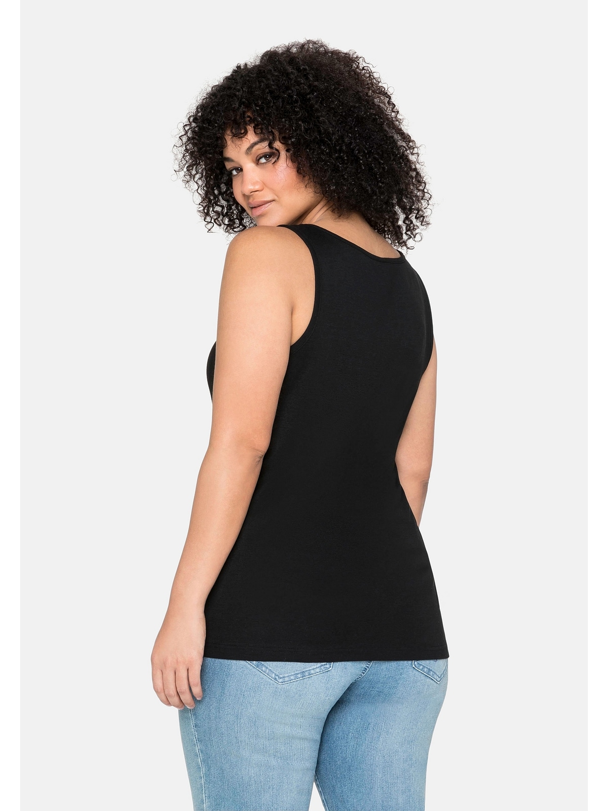 Sheego Tanktop »Große Größen«, aus reiner Baumwolle