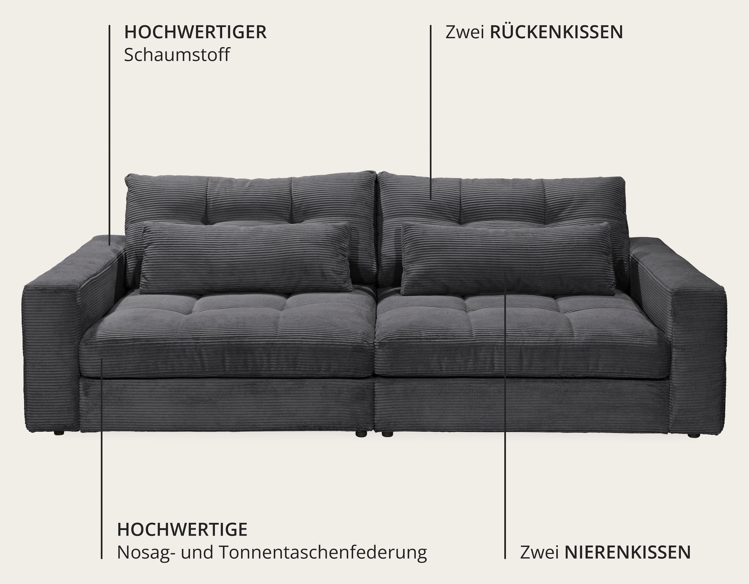 ED EXCITING DESIGN 3-Sitzer