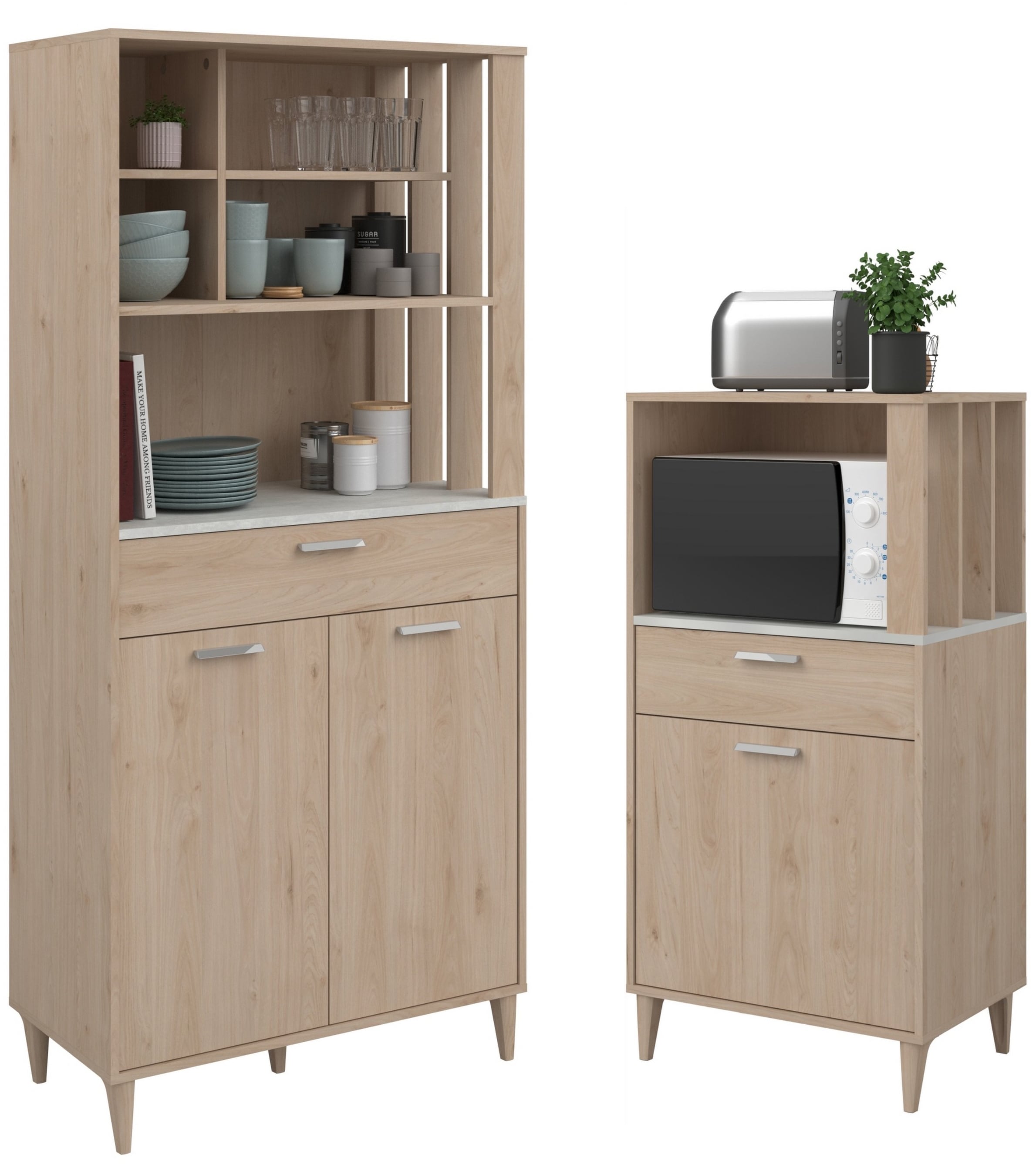 Parisot Schrank-Set »Gala 1«, (Set, 2 St.), dekorative Claustra an den Seiten der oberen Fächer
