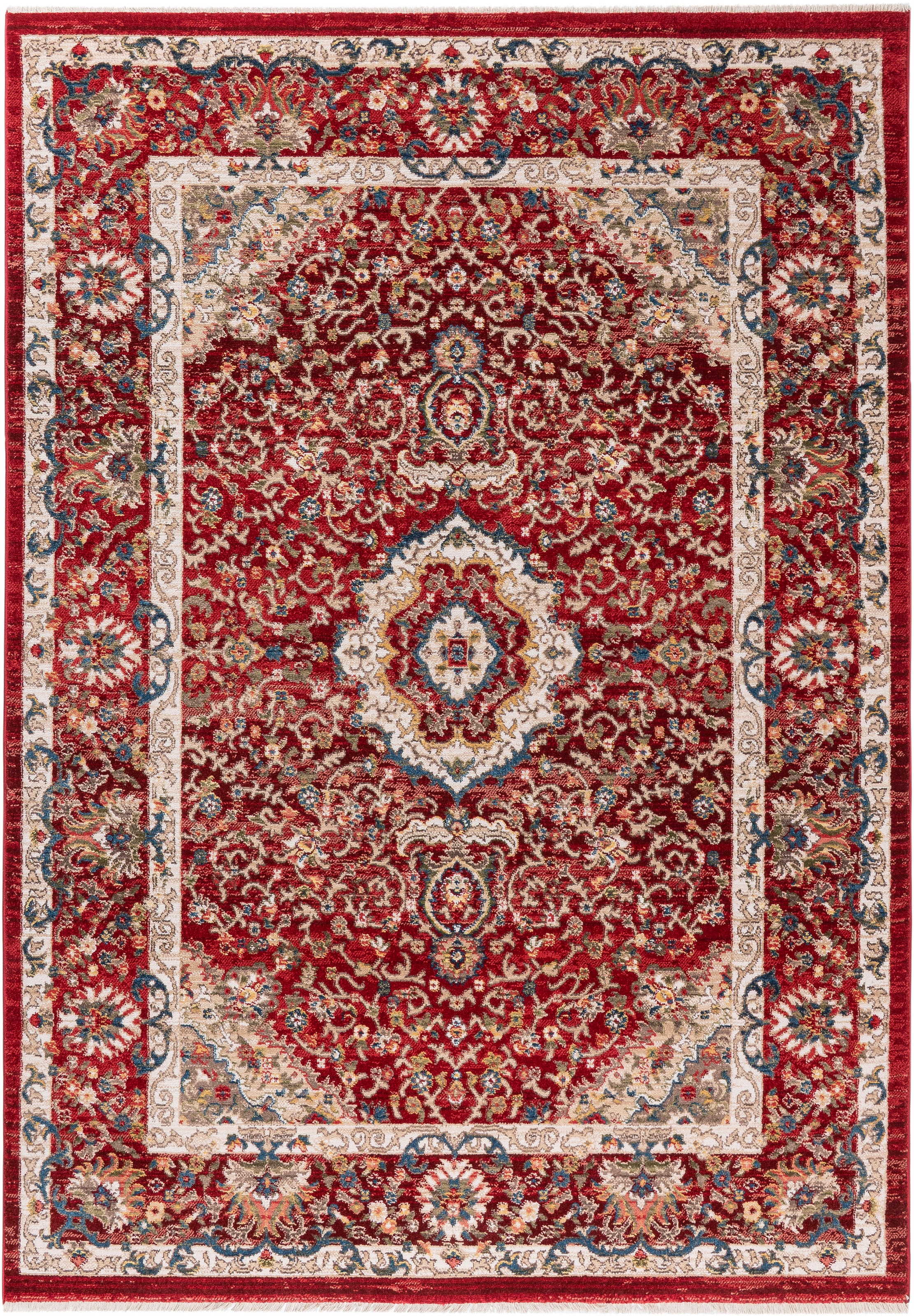 OTTO home Teppich "Molvio, mit & ohne Fransen" rechteckig 18 mm Höhe Orient günstig online kaufen