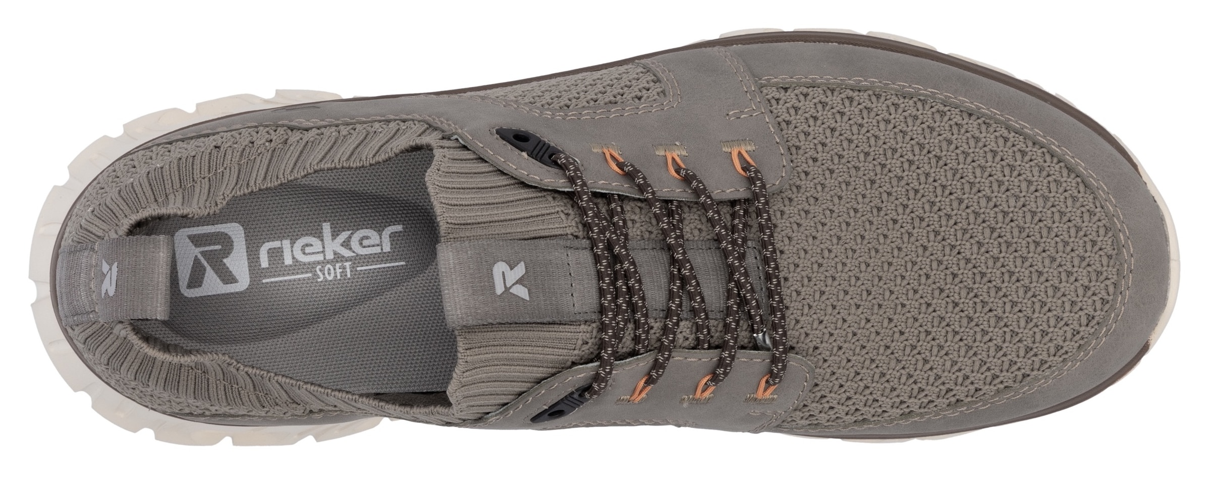 RIEKER Sport Slip-On Sneaker, Halbschuh, Freizeitschuh, Slipper mit modischer Laufsohle