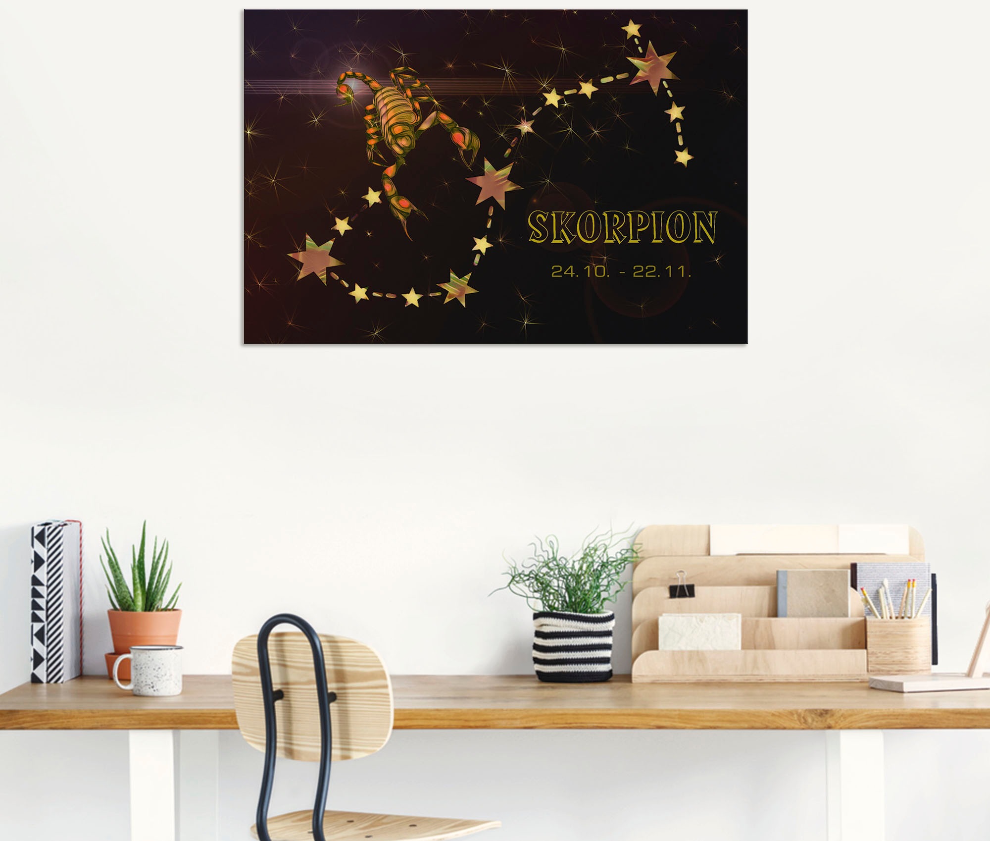 Artland Wandbild »Sternzeichen - Skorpion«, Bilder von Sternzeichen, (1 St.), als Leinwandbild, Poster in verschied. Größen