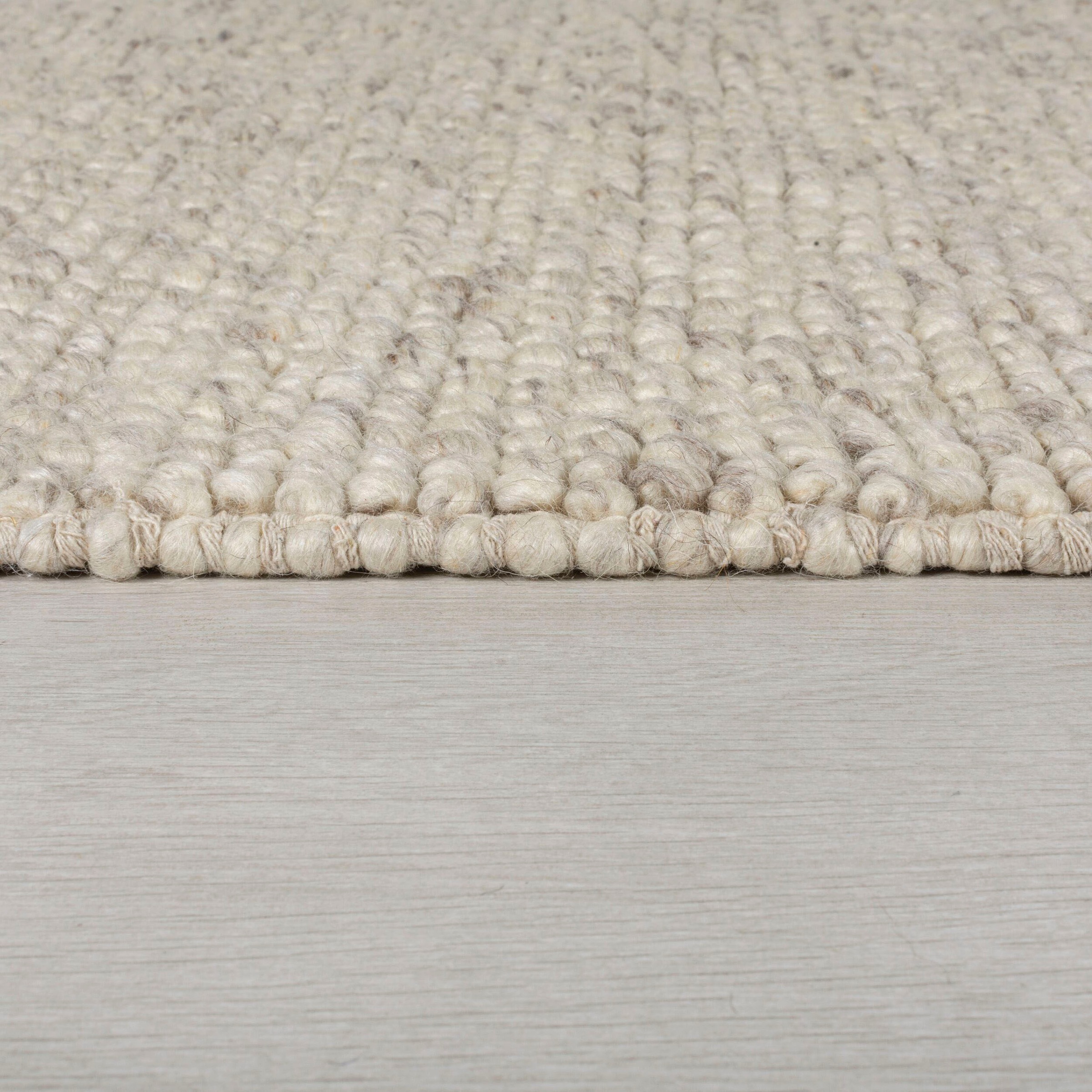 Teppich FLAIR RUGS "Minerals", grau (hellgrau), B:120cm H:10mm L:170cm, Kunstfaser, Wolle, Teppiche, Teppich, Teppich aus Wollmischung, geknüpftes Design, meliert 3
