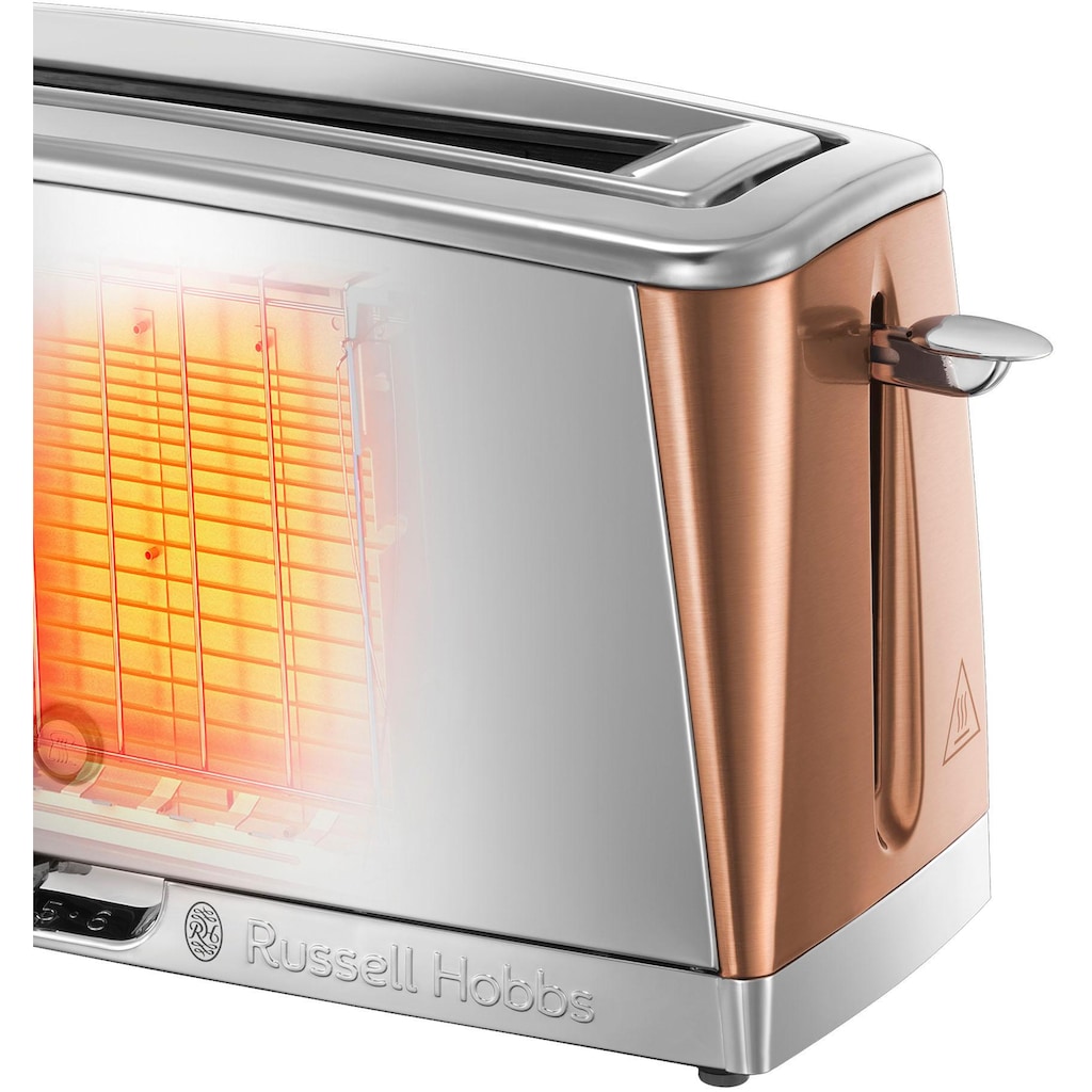 RUSSELL HOBBS Toaster »Luna Copper Accents 24310-56«, 1 langer Schlitz, für 2 Scheiben, 1420 W