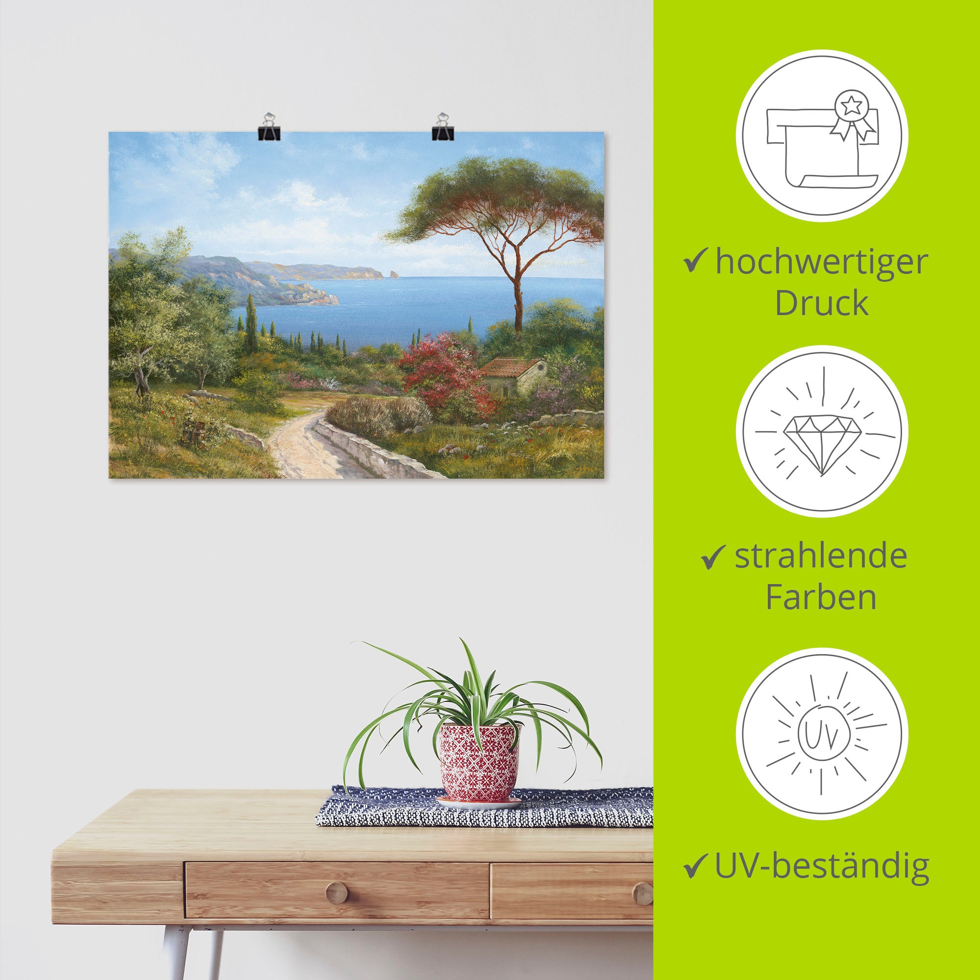 Artland Wandbild »Haus am Meer«, Gewässer, (1 St.), als Leinwandbild, Poster, Wandaufkleber in verschied. Größen