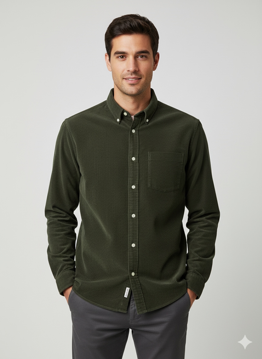 SELECTED HOMME Langarmhemd "SLHREG-DAN CORD SHIRT LS" günstig online kaufen