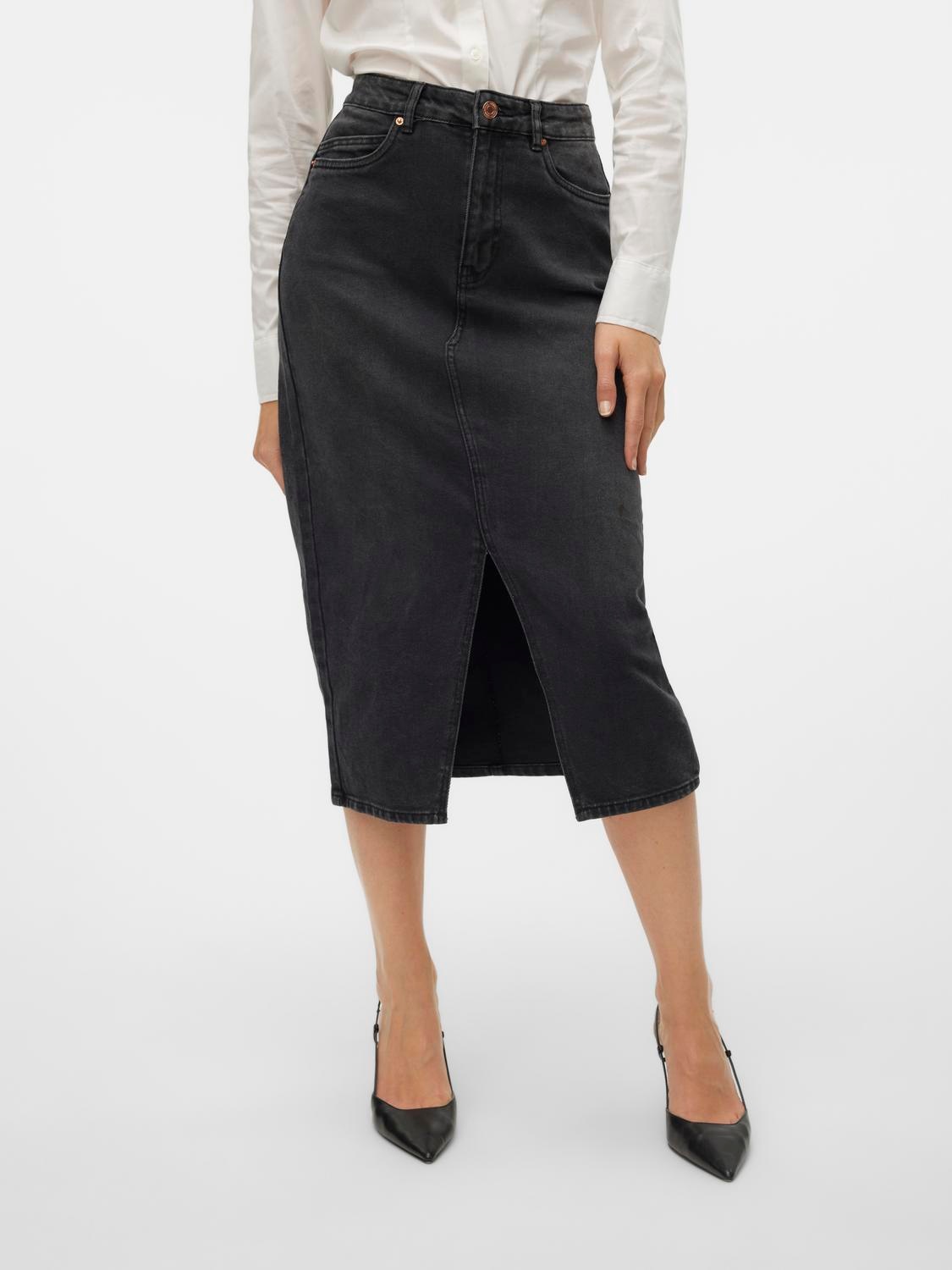 Vero Moda Maxirock VMVERI HR CALF DENIM SKIRT GA NOOS günstig online kaufen