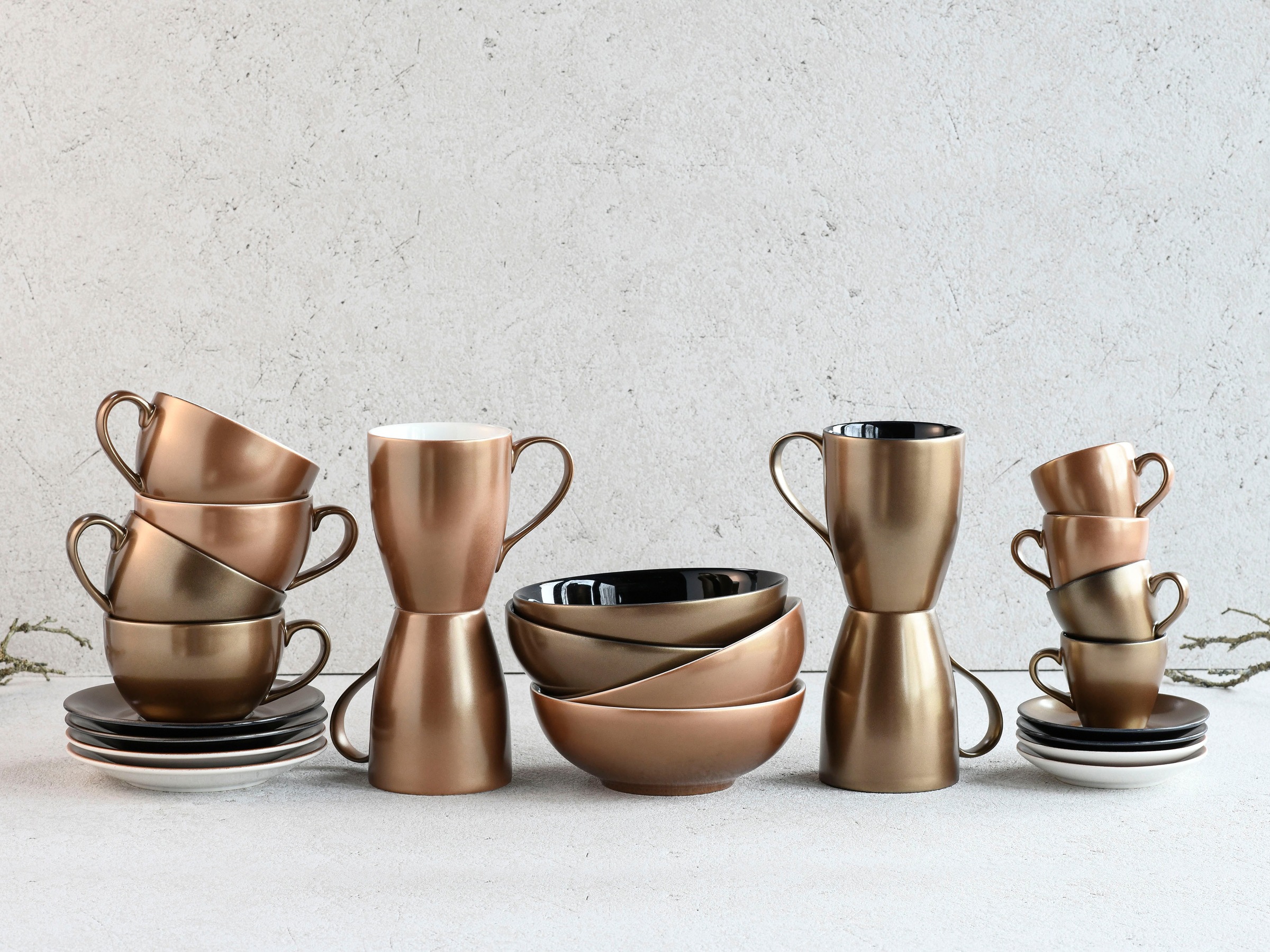 CreaTable Becher »Golden Days«, 2-teiliges Set