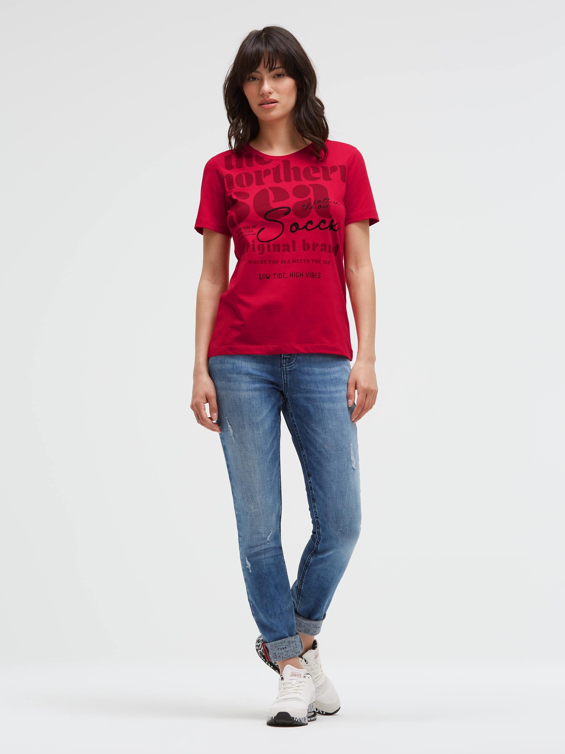 SOCCX Rundhalsshirt mit Necktape