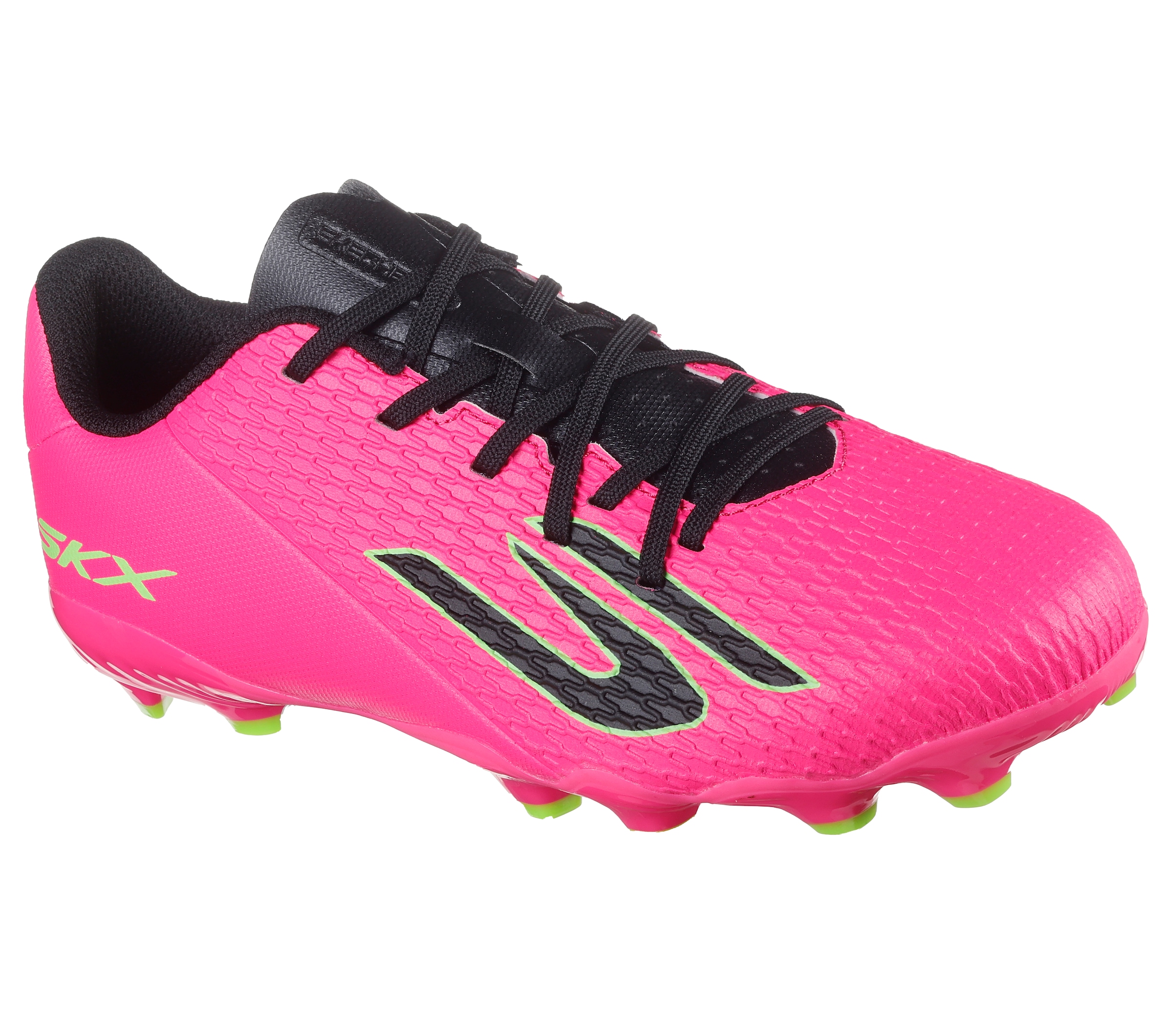 SKECHERS Mädchen Fußballschuh "JR CRIB FG, Skechers Skx_2 Jr Td Mg", Gr. 30pkbk pink, Lederimitat, Schuhe, Academy Fußballschuh mit