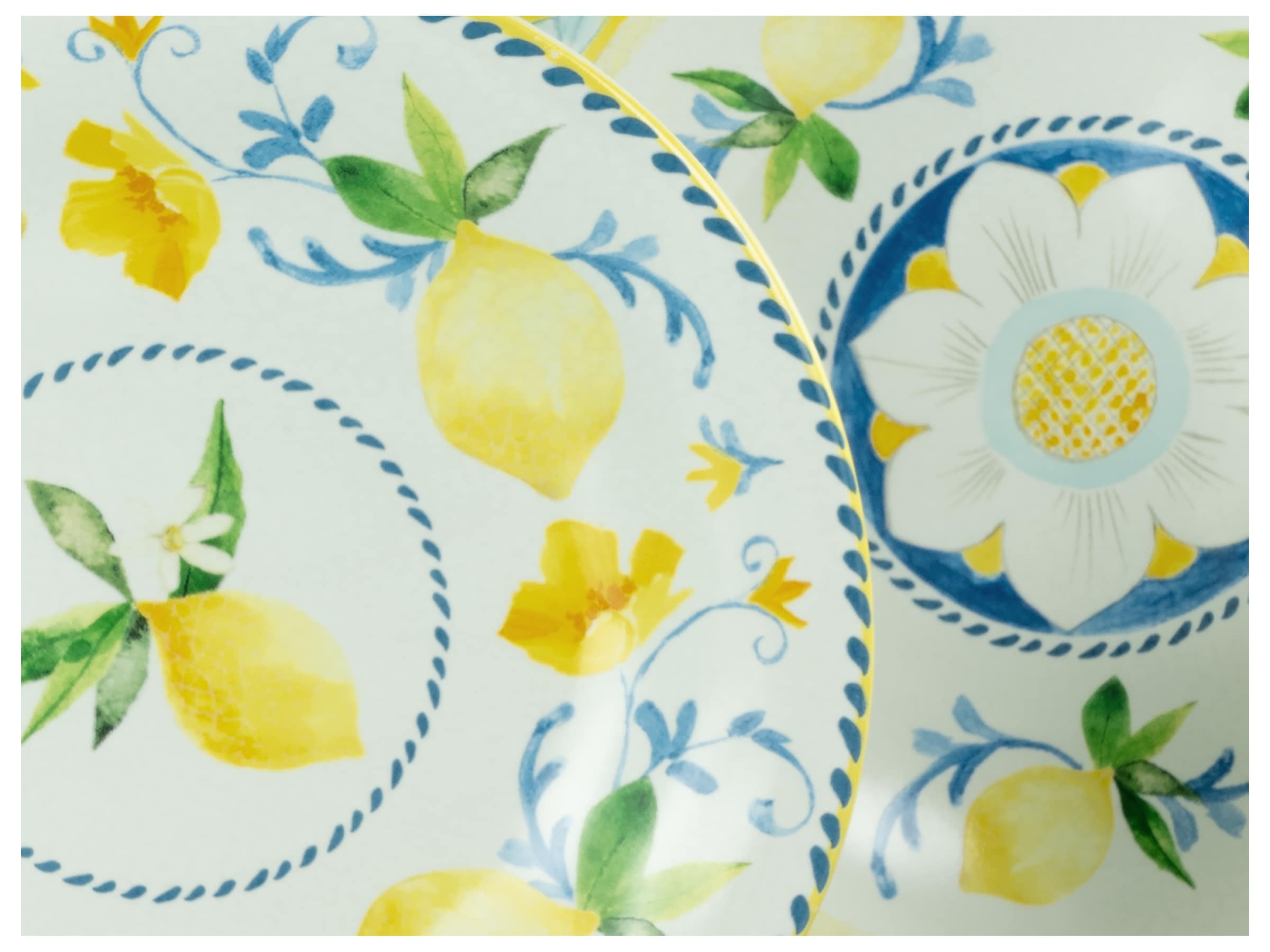 CreaTable Teller-Set »Lemona, Tellerset 12-tlg«, (Set, 12 tlg.), Handgemalte italienische Keramik