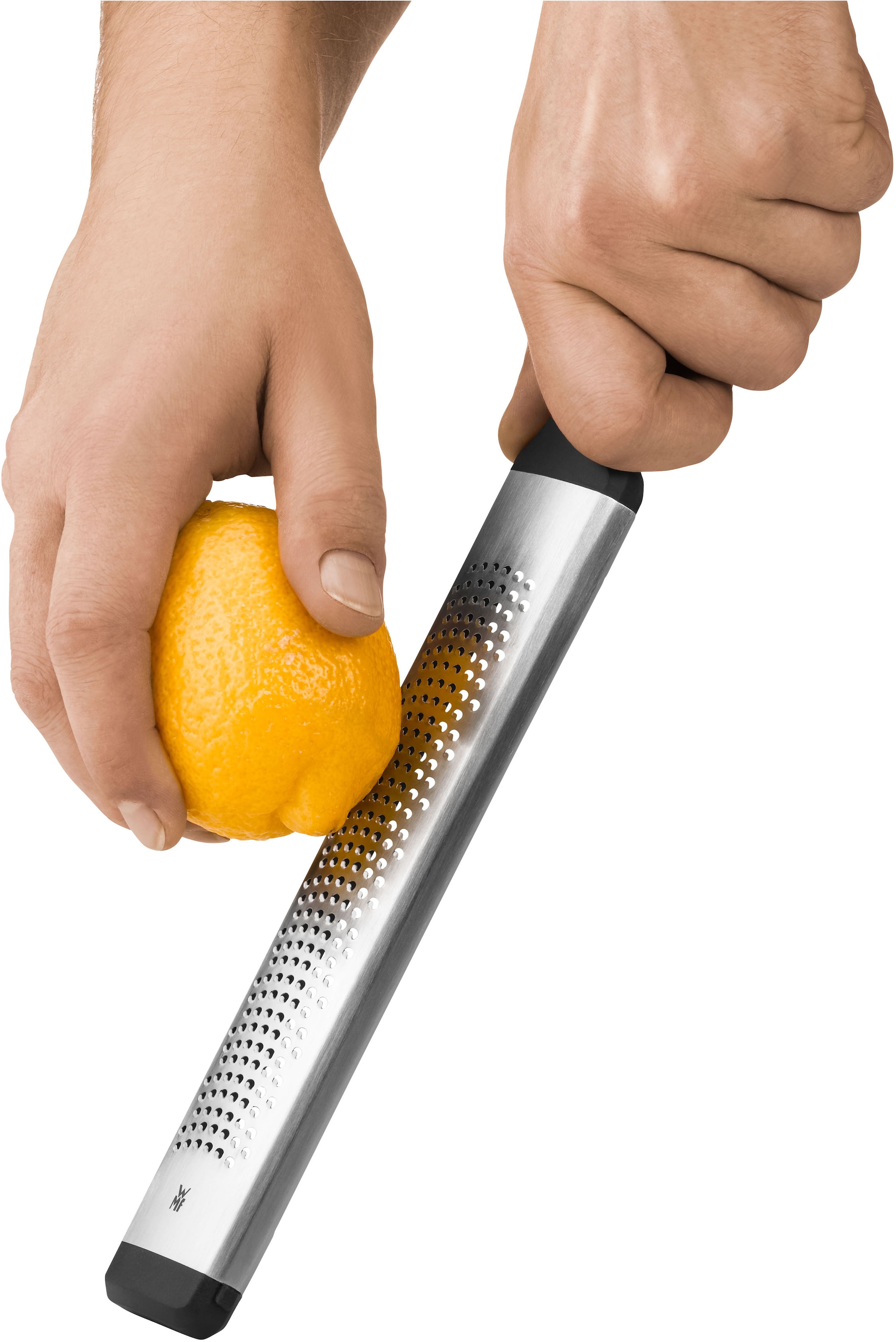 WMF Küchenreibe »Top Tools«, (2 St.), Cromargan Edelstahl, rutschfester Soft-Touch-Griff, Fingerschutz