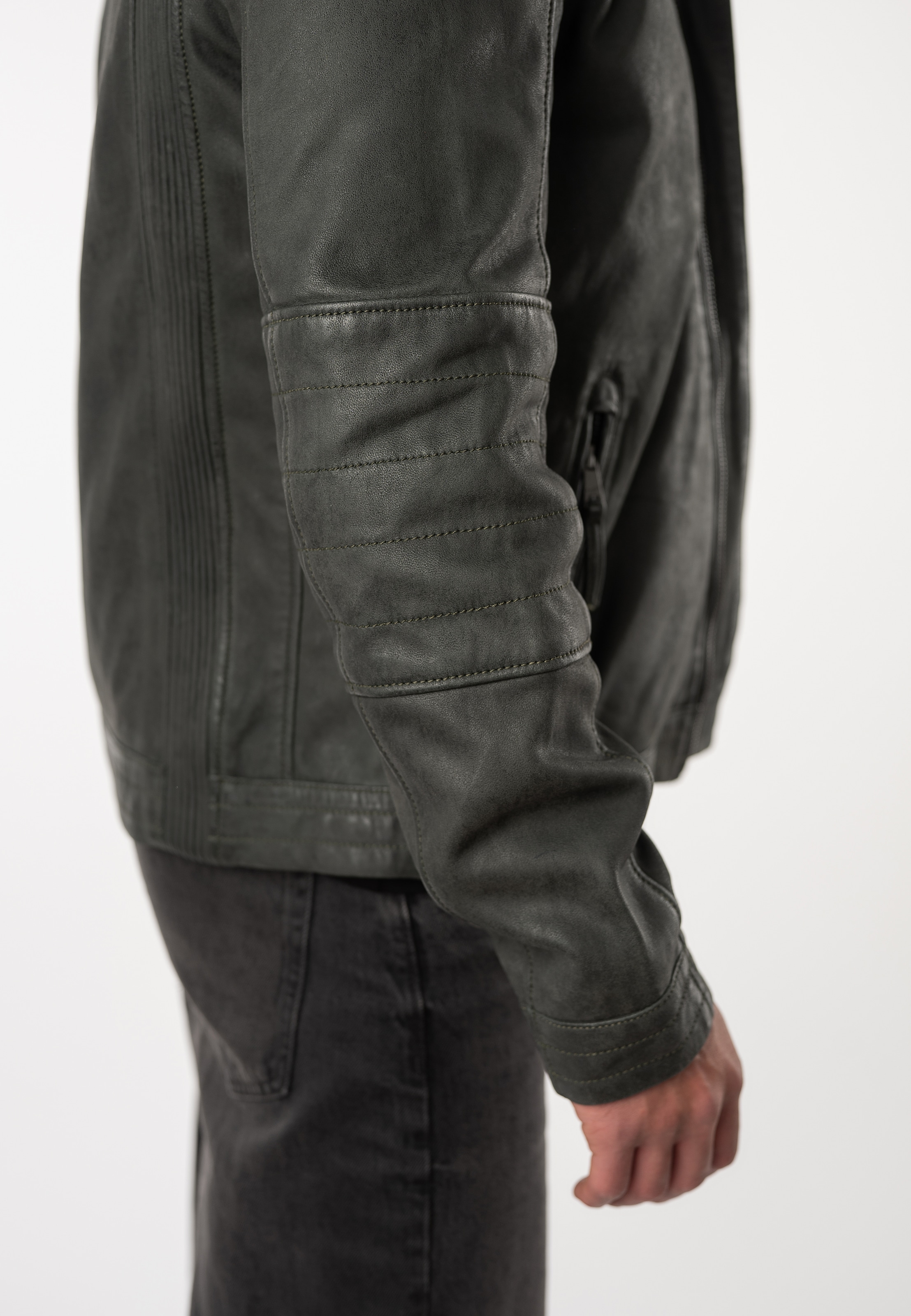 Mauritius Lederjacke »MMBjanco« mit Kapuze mit abnehmbarer Kapuze, Regular Fit