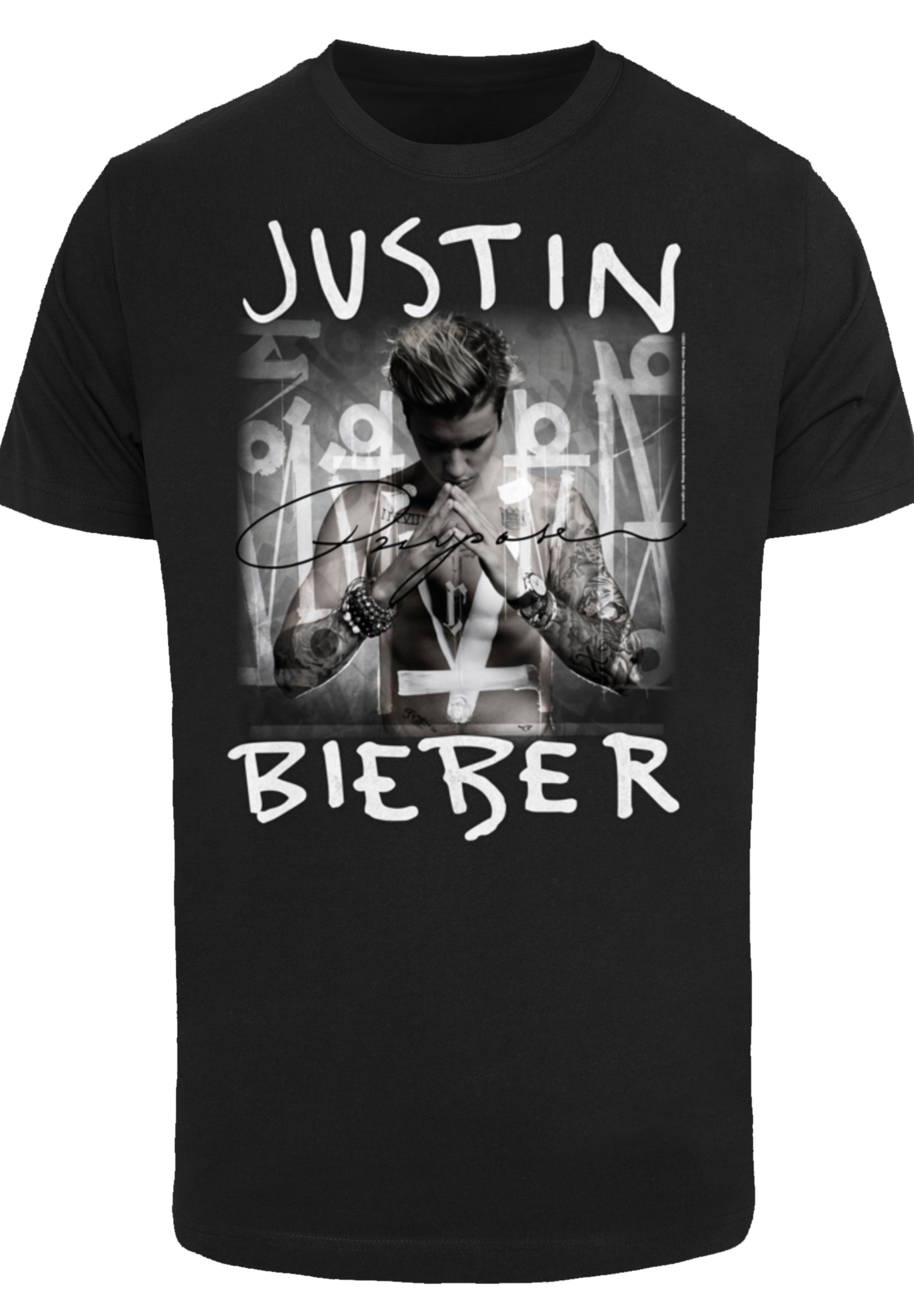 F4NT4STIC T-Shirt »Justin Bieber Purpose Album Cover«, Premium Qualität, Musik, By Rock Off