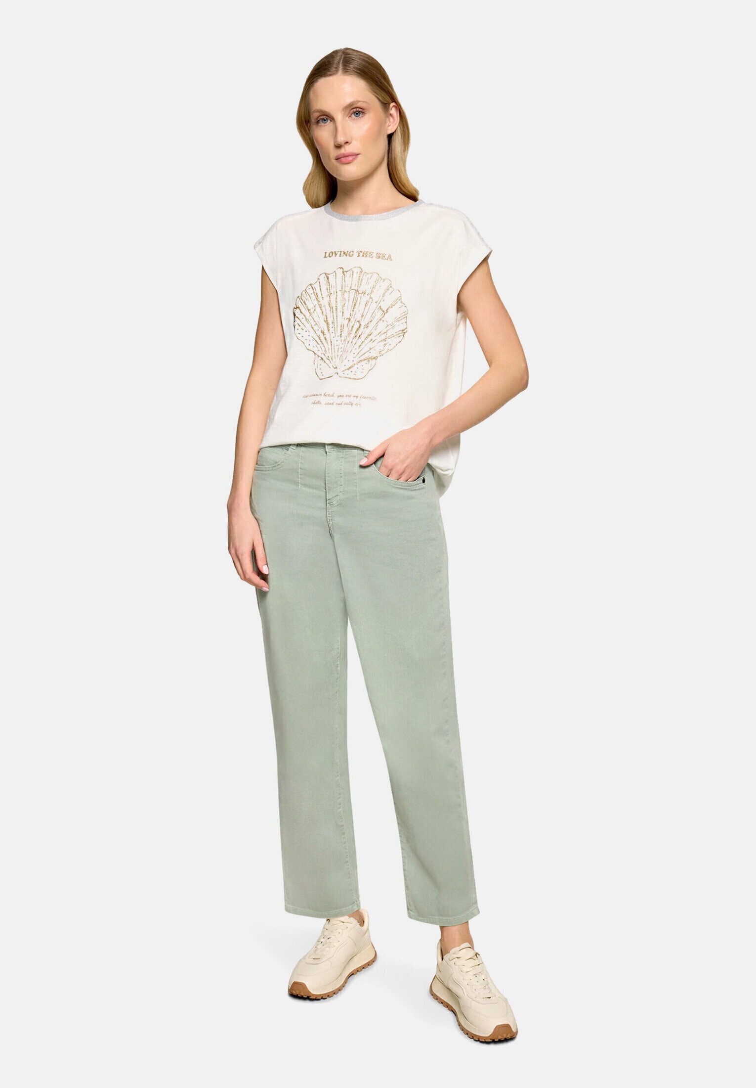 Cartoon Kurzarmshirt "Damen mit Placement" 1 tlg.