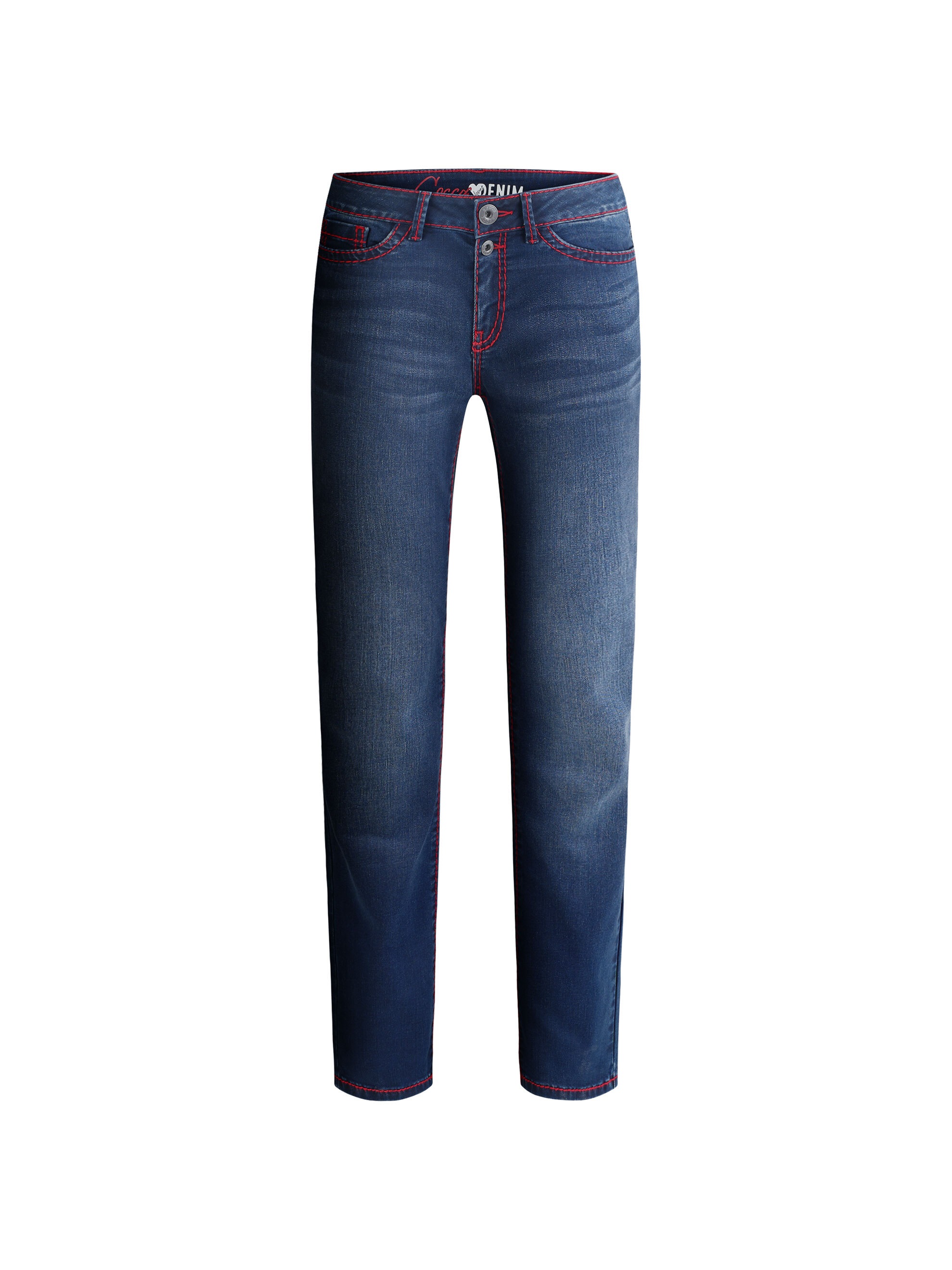 SOCCX Regular-fit-Jeans mit breiten Nähten
