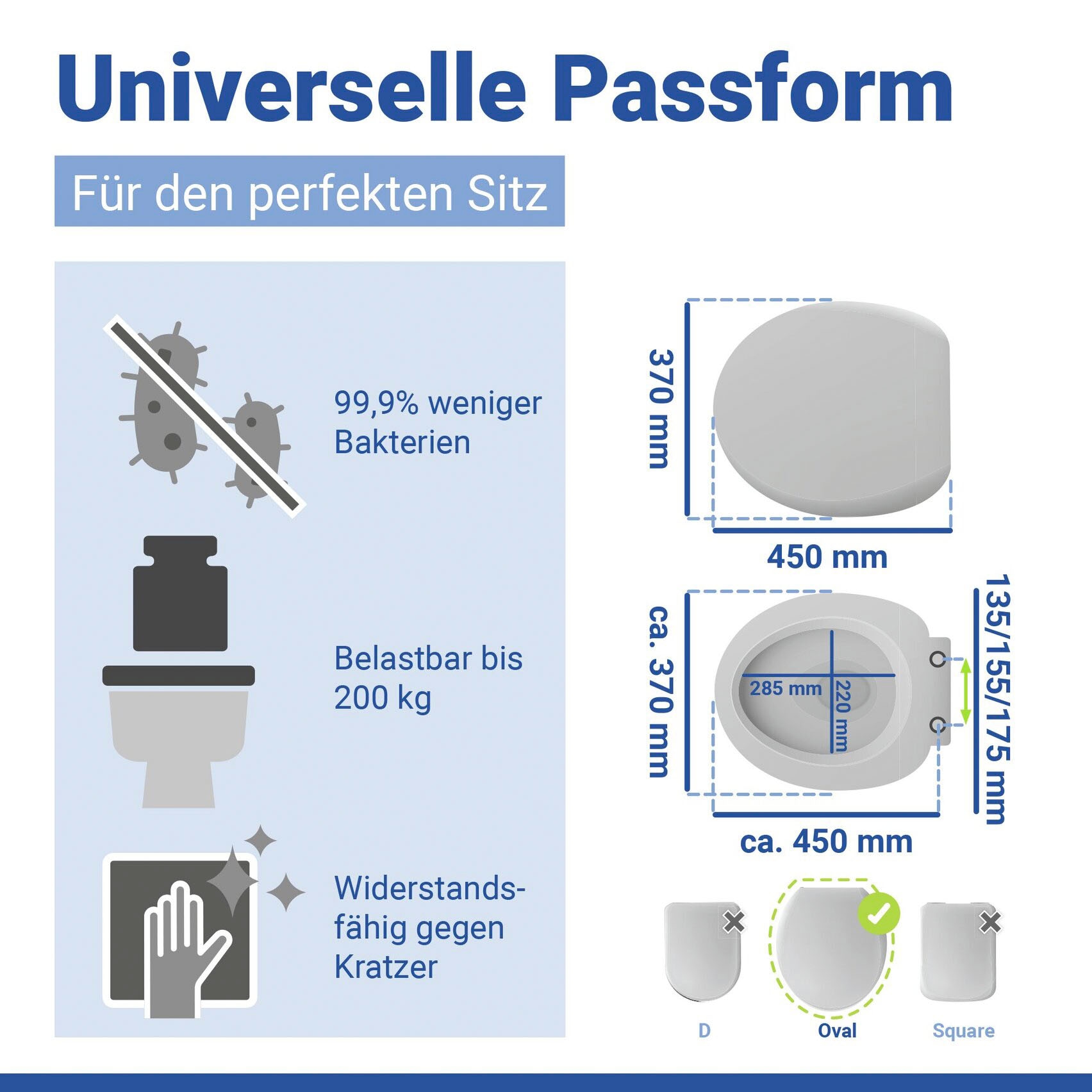 WENKO WC-Sitz »Secura Comfort« mit Sitzflächenerhöhung und Absenkautomatik