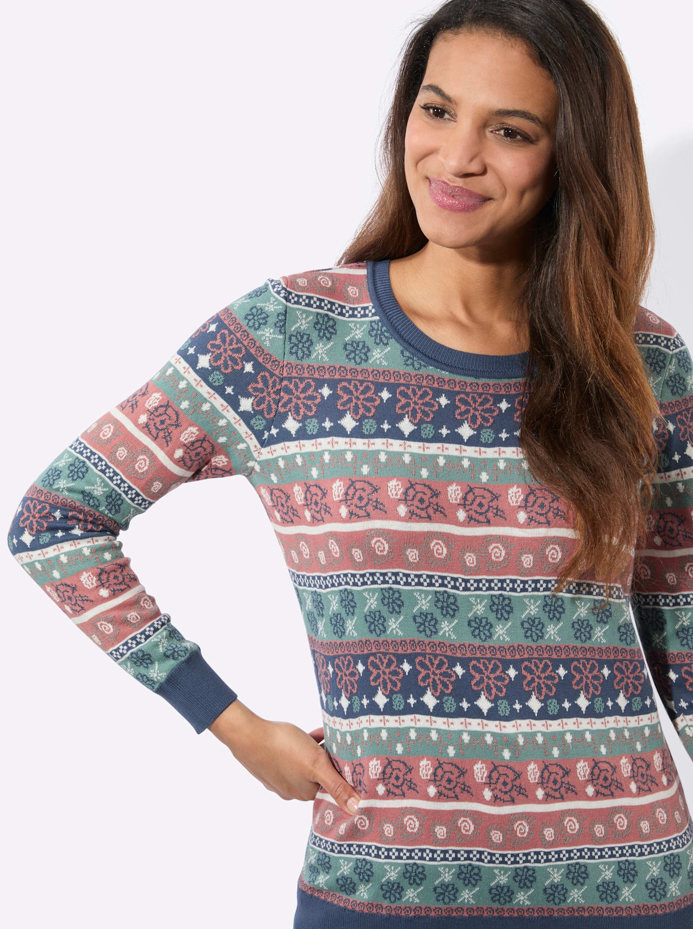 Inspirationen Strickpullover »Jacquard-Pullover«