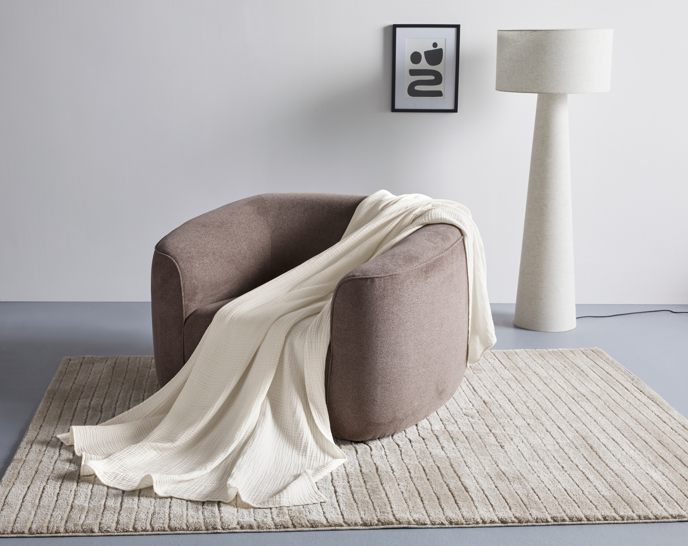 LeGer Home by Lena Gercke Wohndecke »HEVIN«, Tagesdecke im Baumwoll-Crinkle-Effekt, Musselin, Kuscheldecke