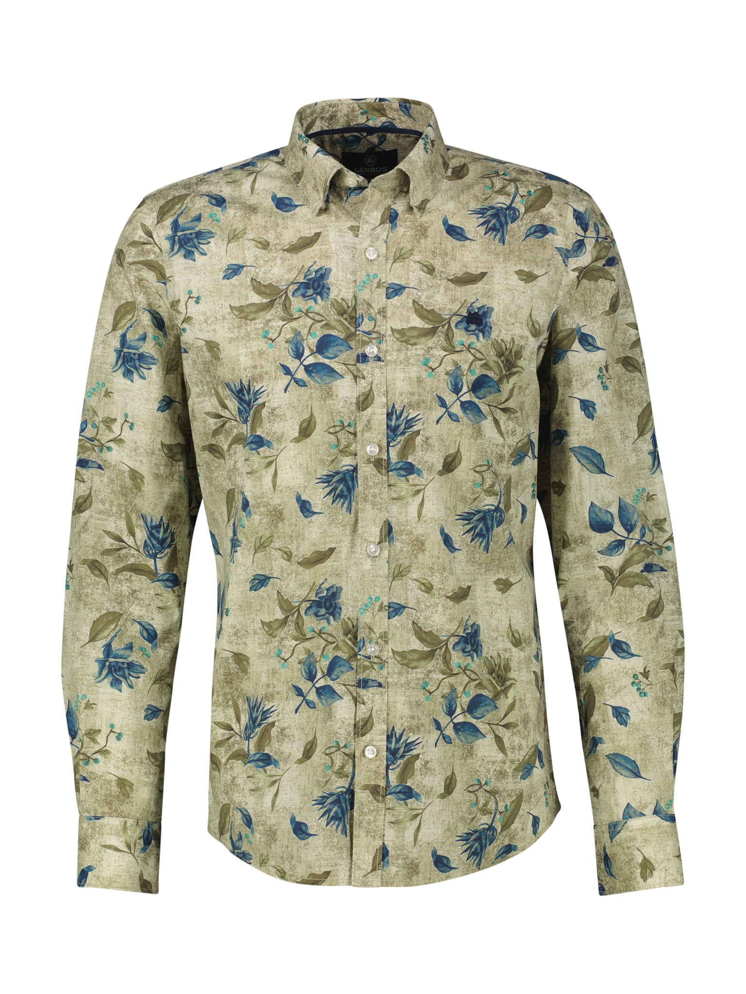 LERROS Langarmhemd, mit floralem Allover-Print