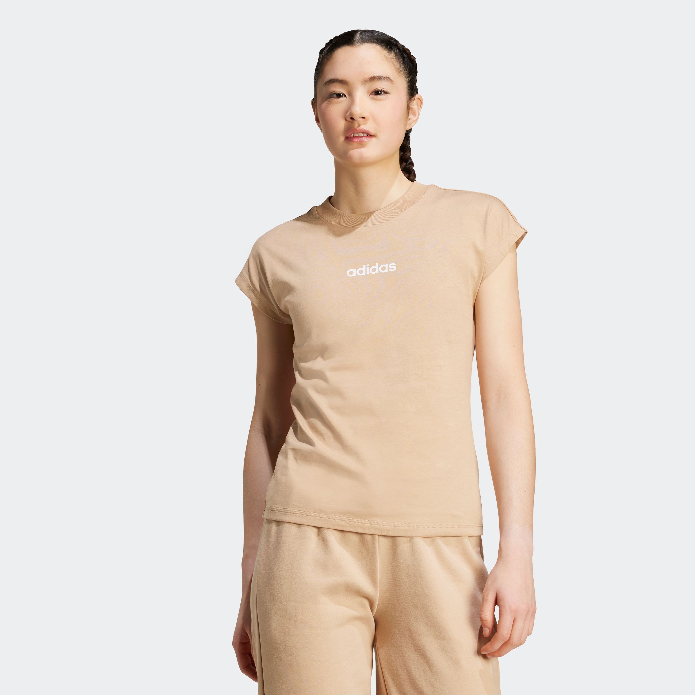 adidas Sportswear T-Shirt "ESSENTIALS LINEAR COTTON" sportlicher Stil, Kurz günstig online kaufen