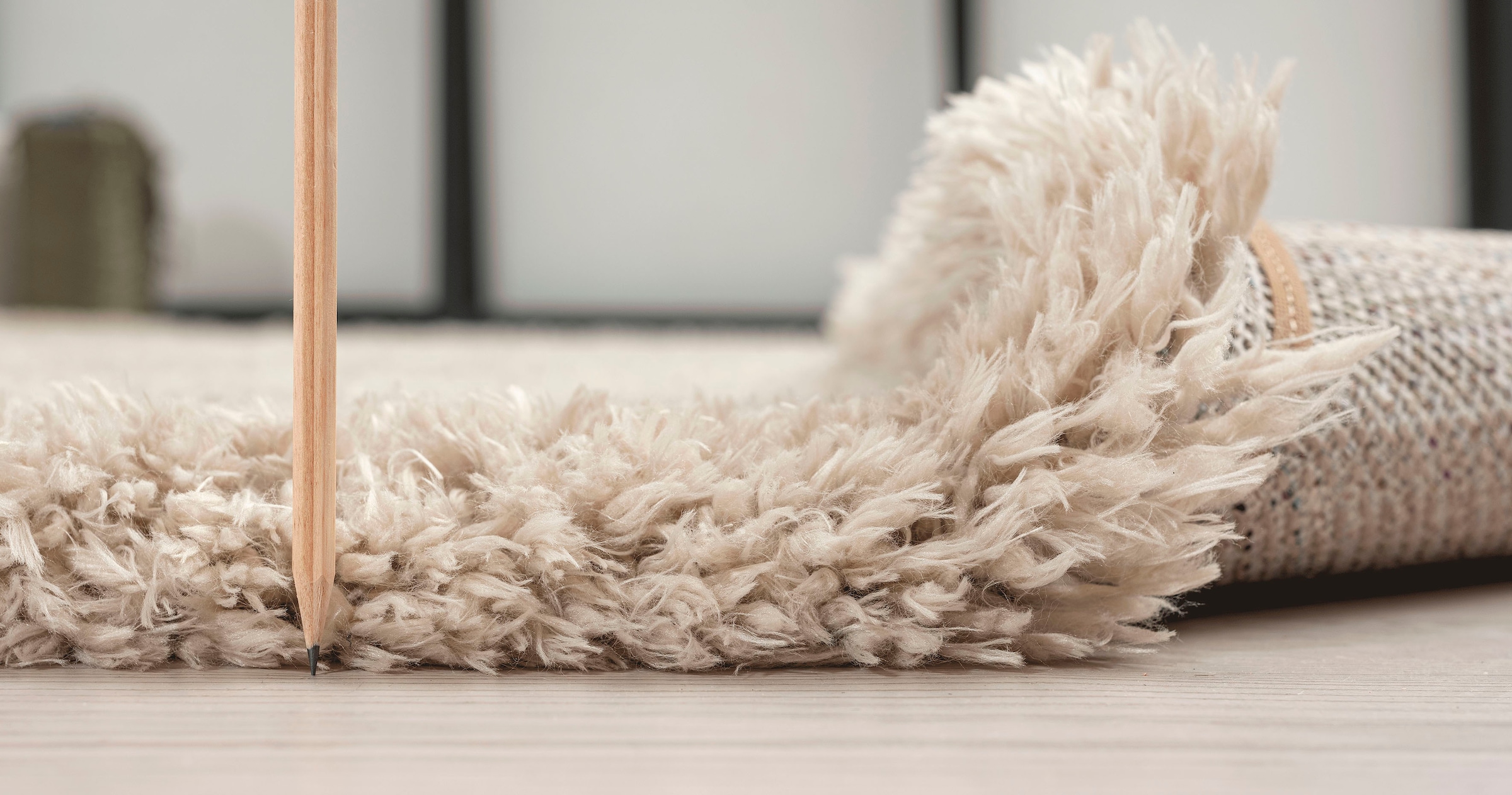 merinos Teppich »Recycle Floki 961«, rund, 50 mm Höhe, Shaggy aus recyceltem Polyester, meliert, Wohnzimmer