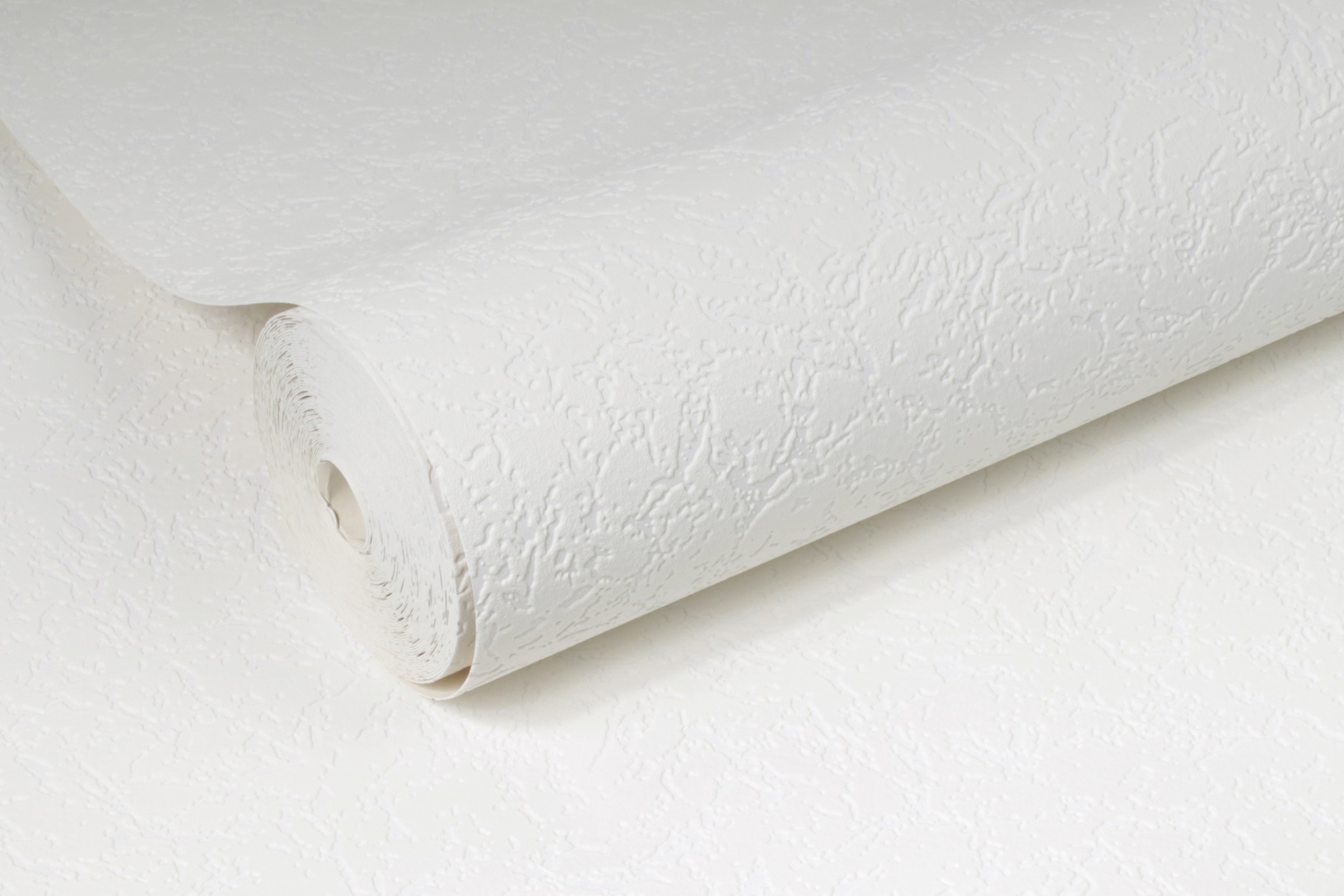 Thumbnail - WOW Vinyltapete uni aufgeschäumt Weiß - 13m x 52cm