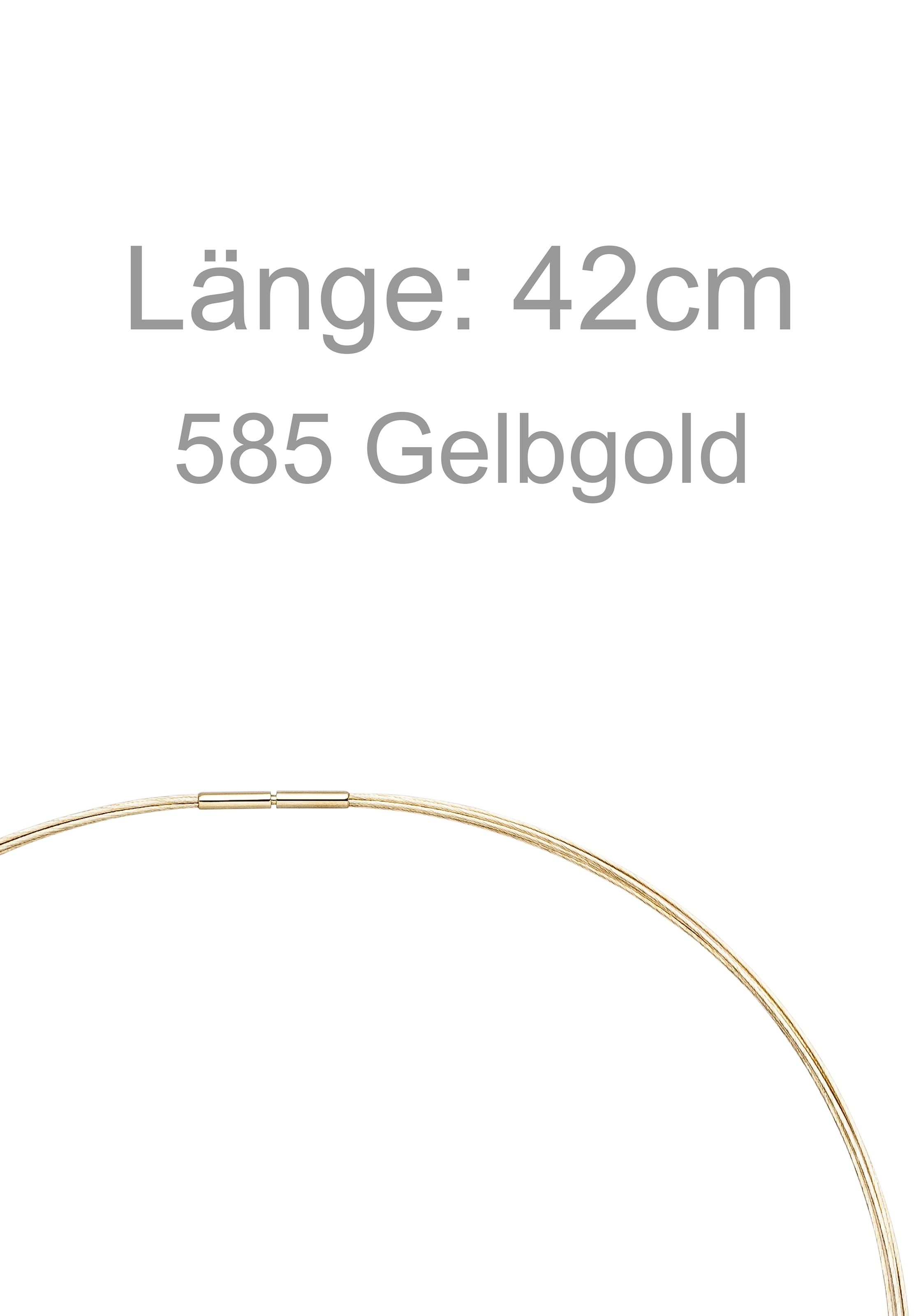 JOBO Halsreif 5-reihig 585 Gold 42 cm
