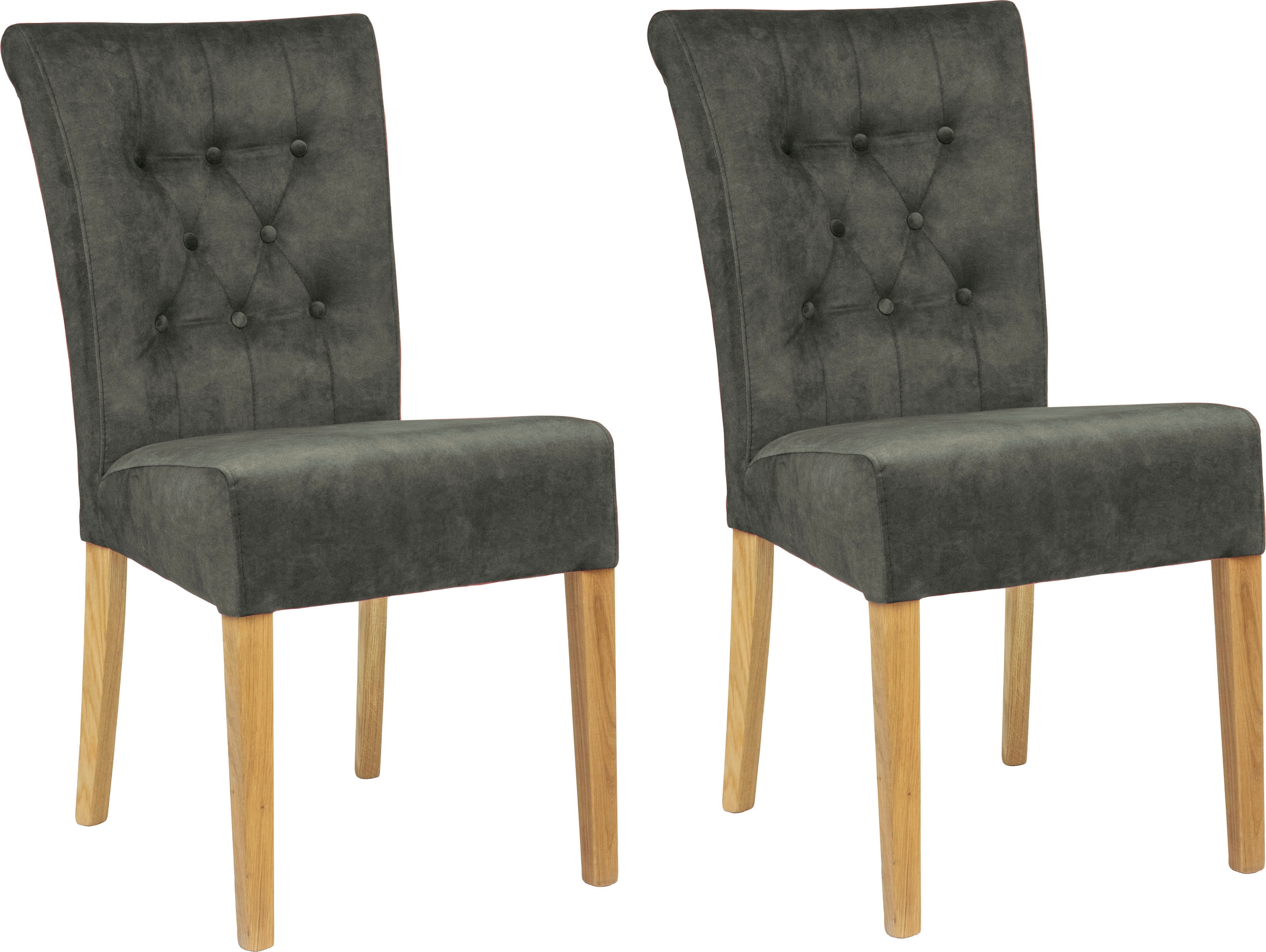 Home affaire Polsterstuhl "Queen" (Set) 2 Stk.Esszimmerstuhl mit Knopfheftu günstig online kaufen