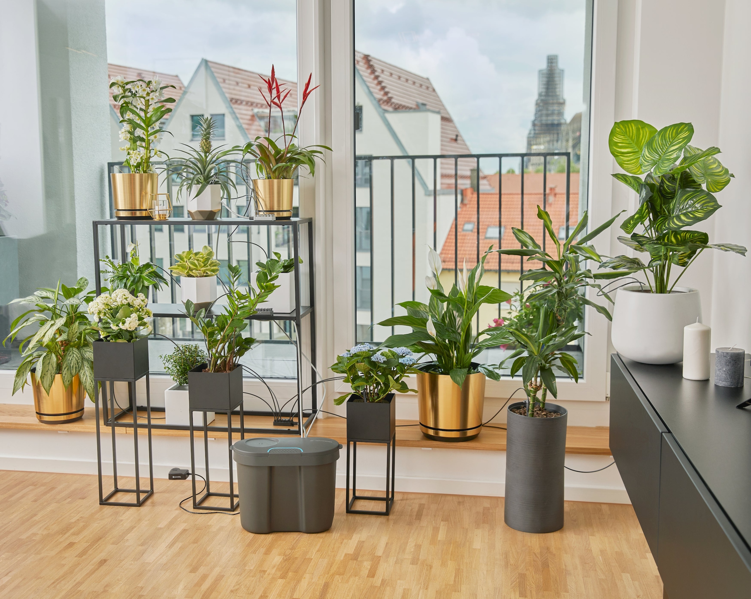 GARDENA Bewässerungssystem »Urlaubsbewässerung Set« ()  inkl. Wasserreservoir, für bis zu 36 Zimmerpflanzen