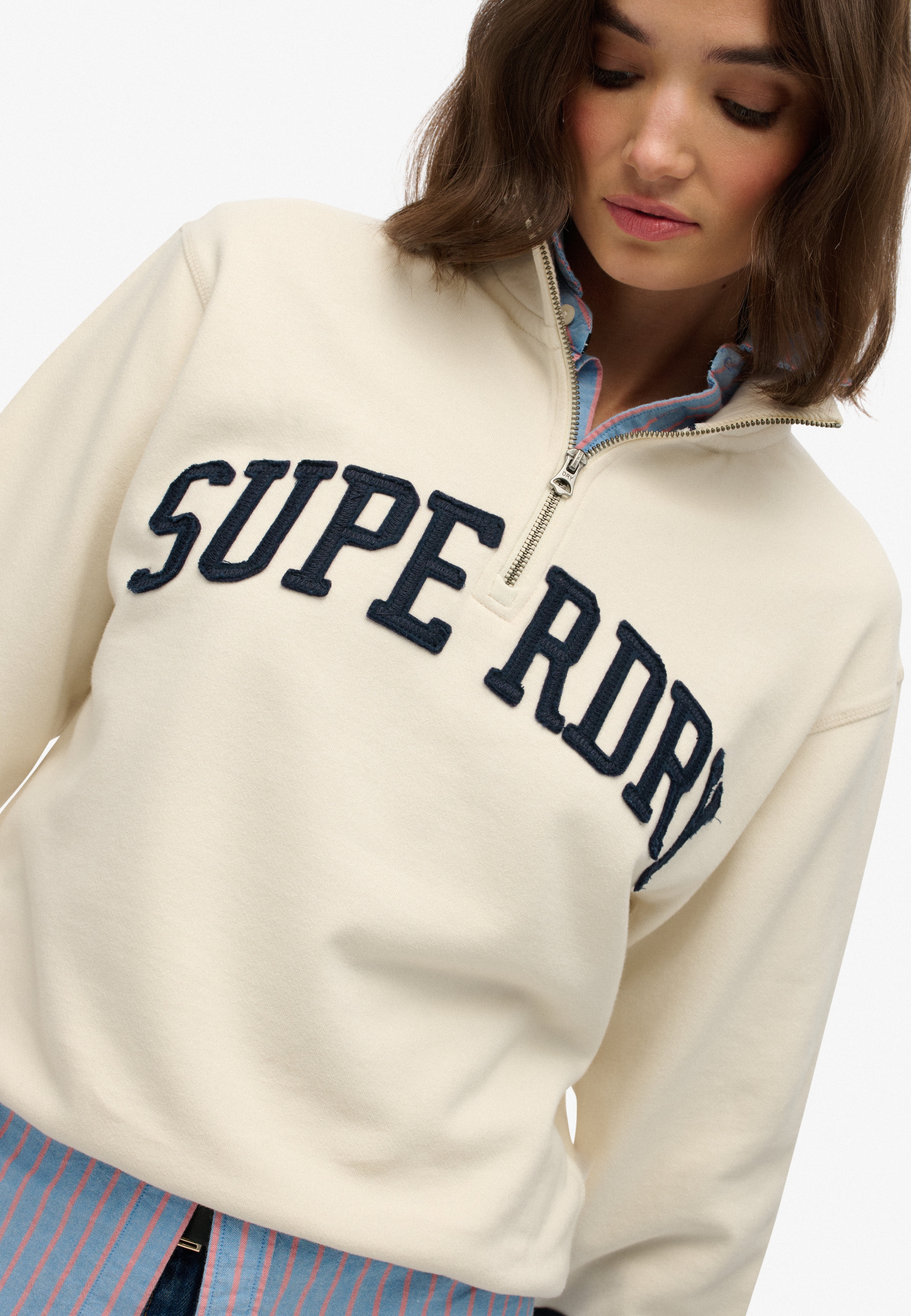 Superdry Sweatshirt »ATHLETIC ESS APPLIQUE HALF ZIP«