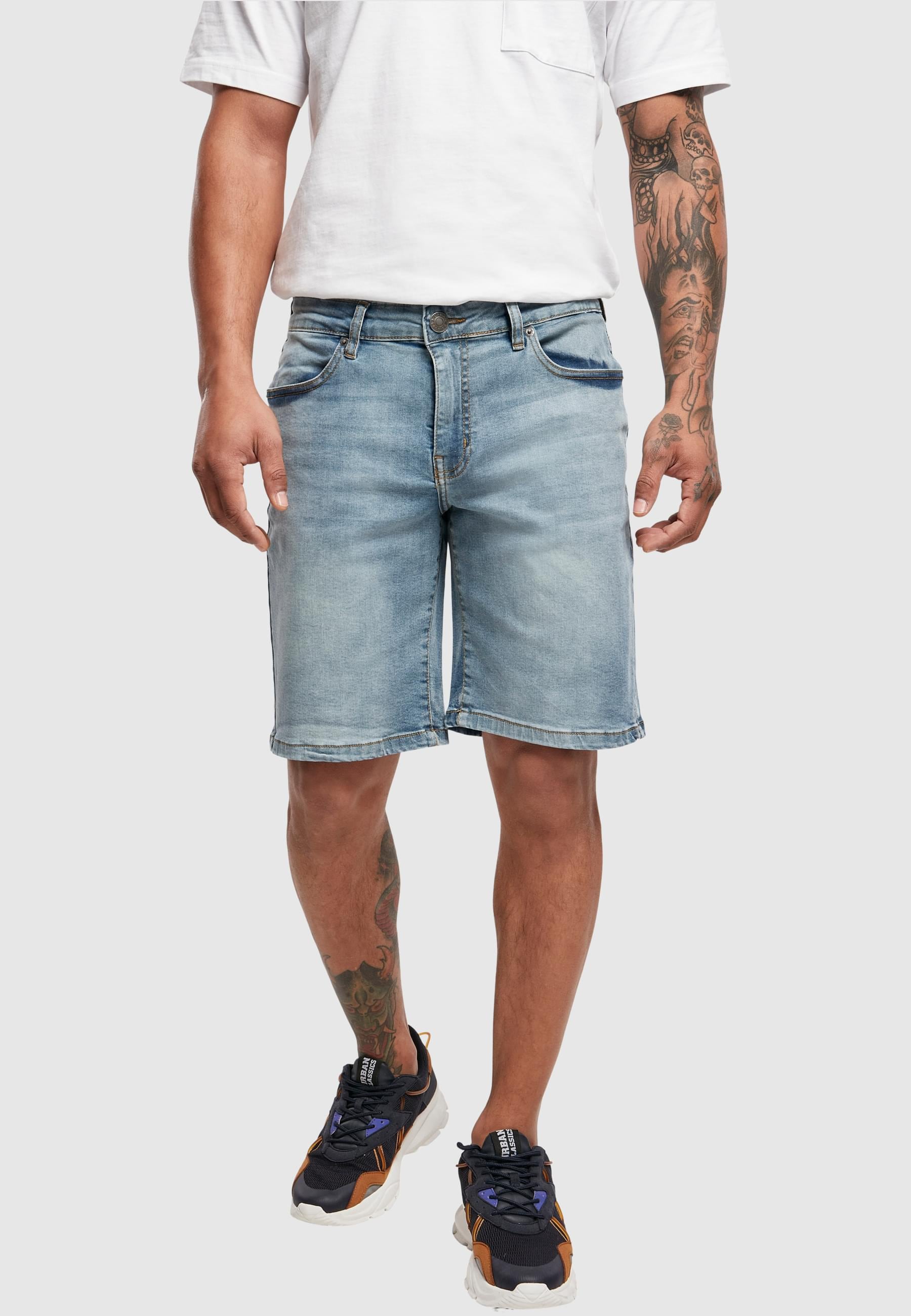 URBAN CLASSICS Stoffhose »Urban Classics Herren Relaxed Fit Jeans Shorts«, (1 tlg.)