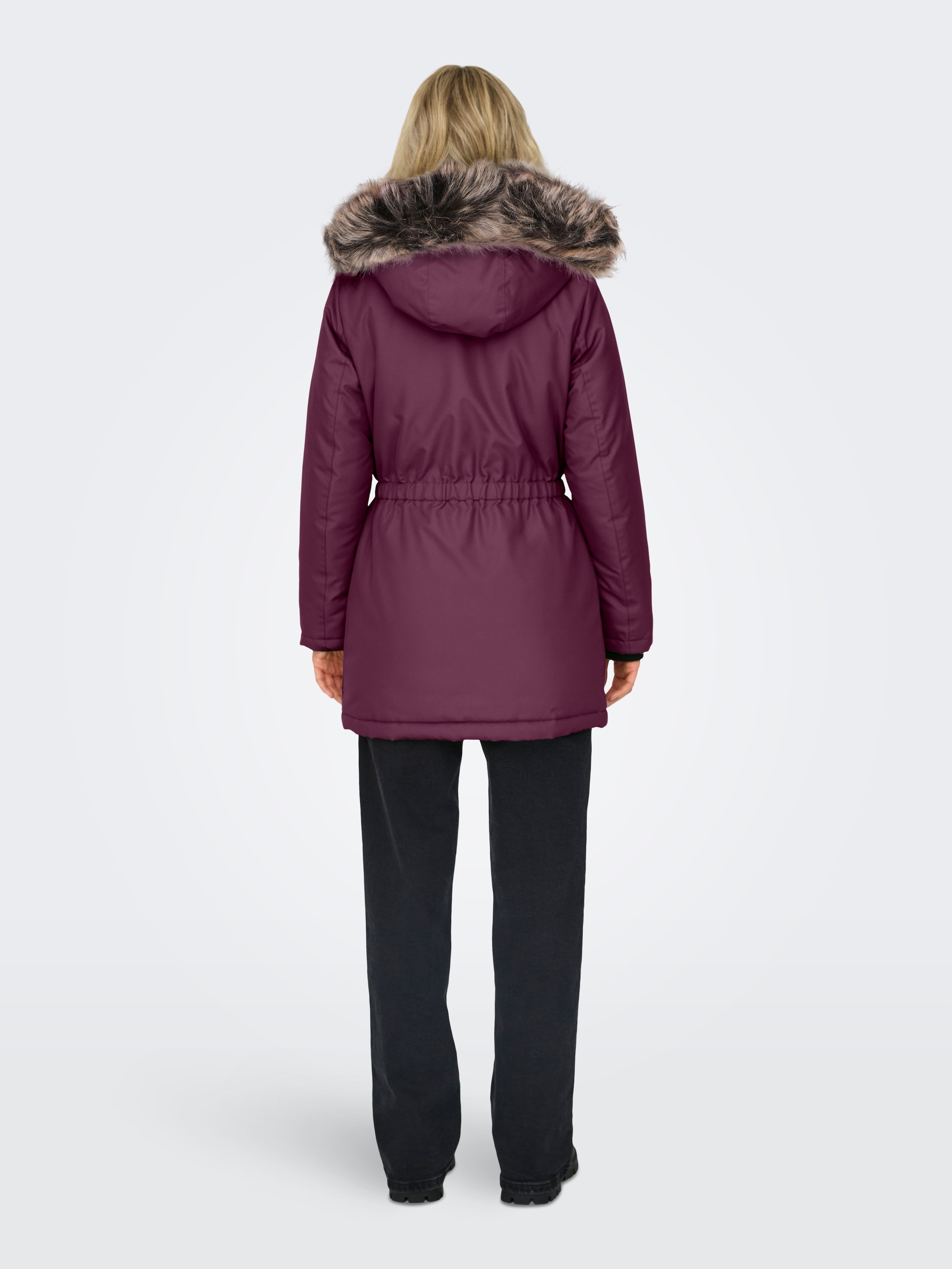 ONLY Parka »ONLIRIS FUR WINTER PARKA LIFE CC OTW«, mit Kapuze, mit verdeckter Knopfleiste