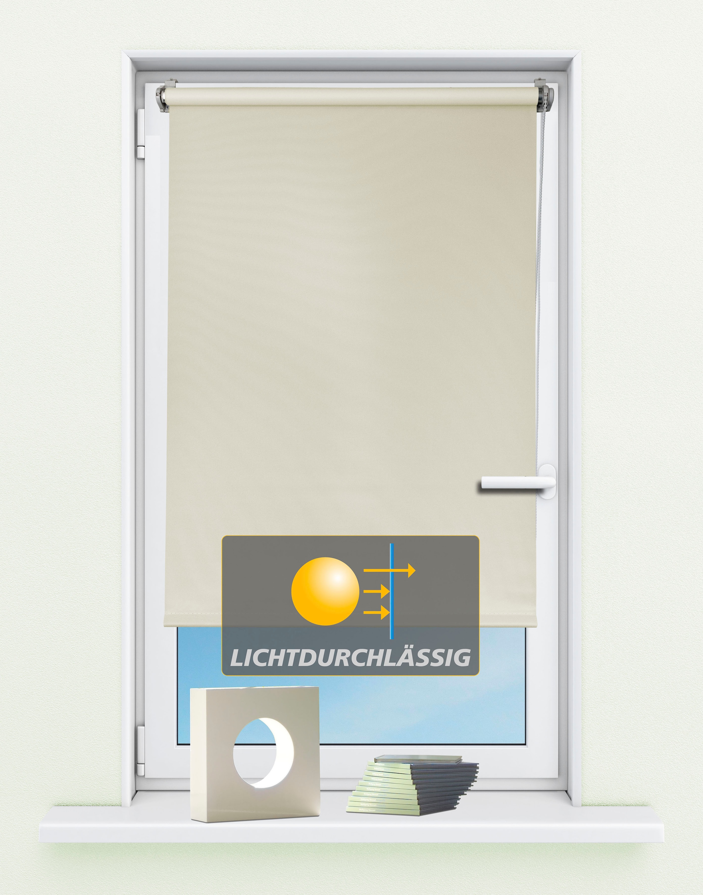 Kutti "Seitenzugrollo Ida, Lichtschutz, Klemmfix, ohne Bohren, Fixmaß" Lichtschutz ohne Bohren Sichtschutz, Sonnenschutz