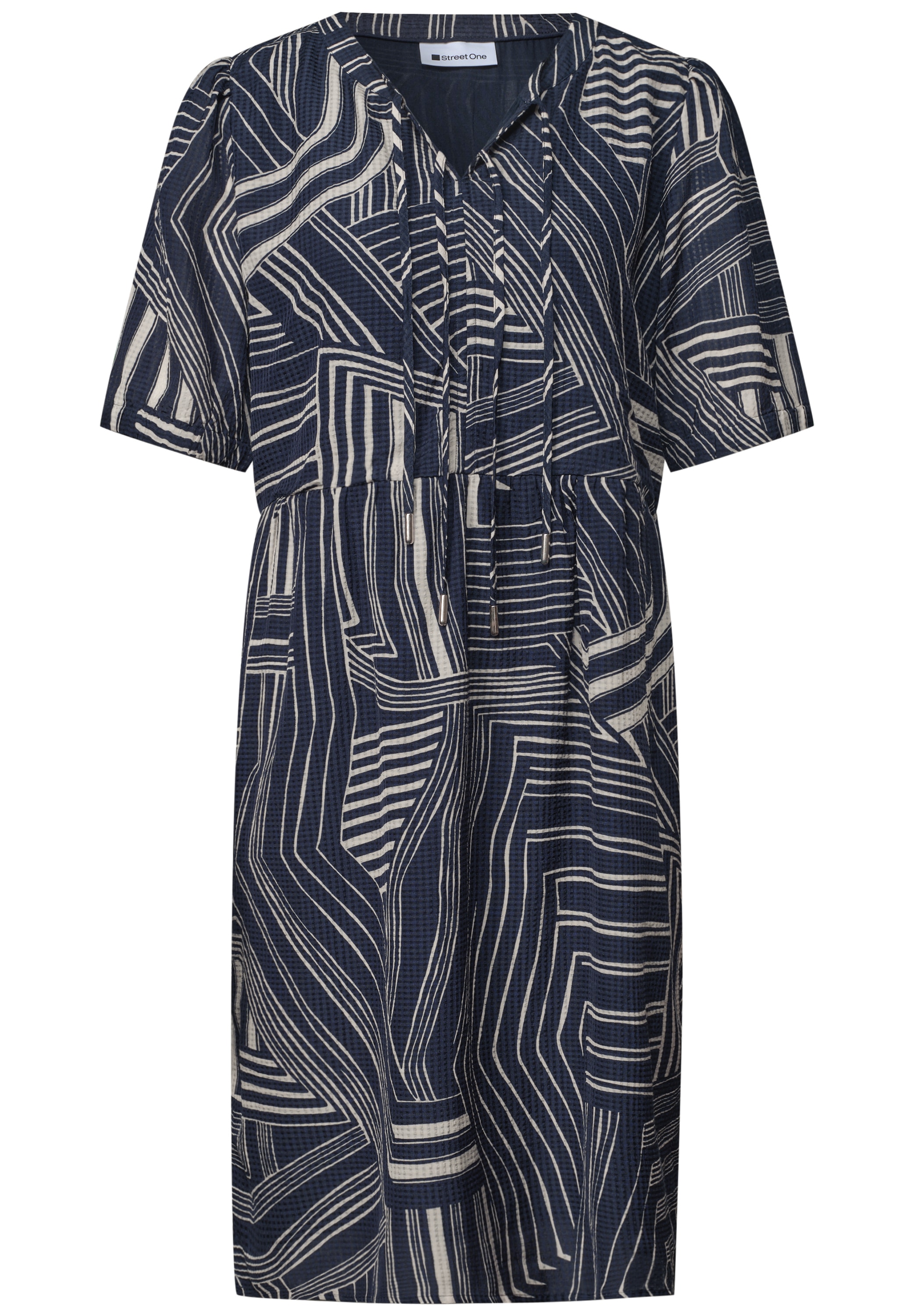 STREET ONE Sommerkleid Ohne Taschen mit grafischem Muster