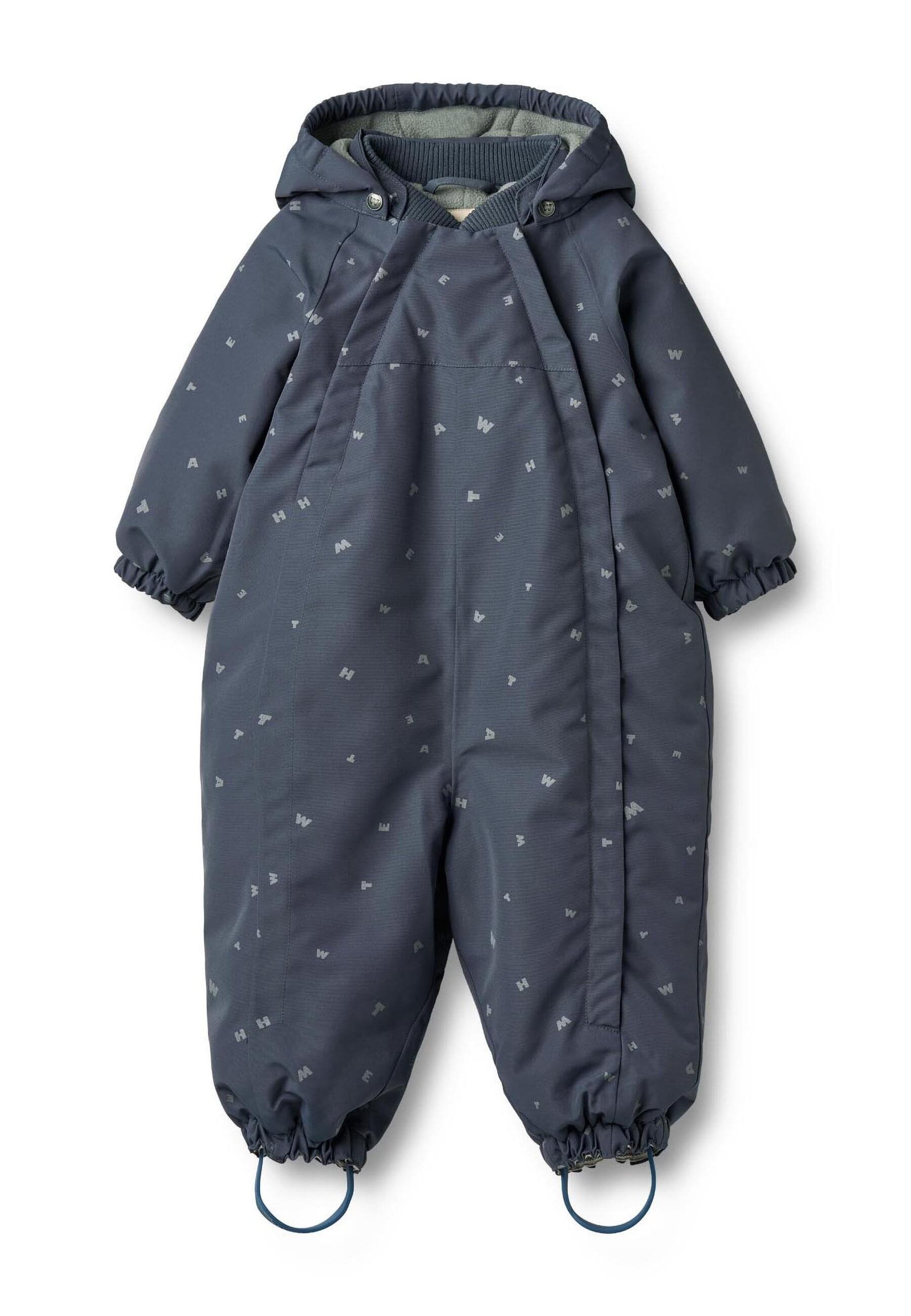 WHEAT Mädchen Jumpsuit "WHEAT Snowsuit Adi"graublau, Gr. 98, unifarben, 100% Nylon, Overalls