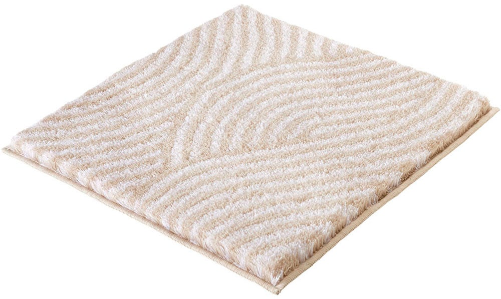 Kleine Wolke Badematte "Calma, Badvorleger, Badezimmer Teppich" Höhe 30 mm rutschhemmend beschichtet fußbodenheizungsgeeignet Badteppich, Wellen Design