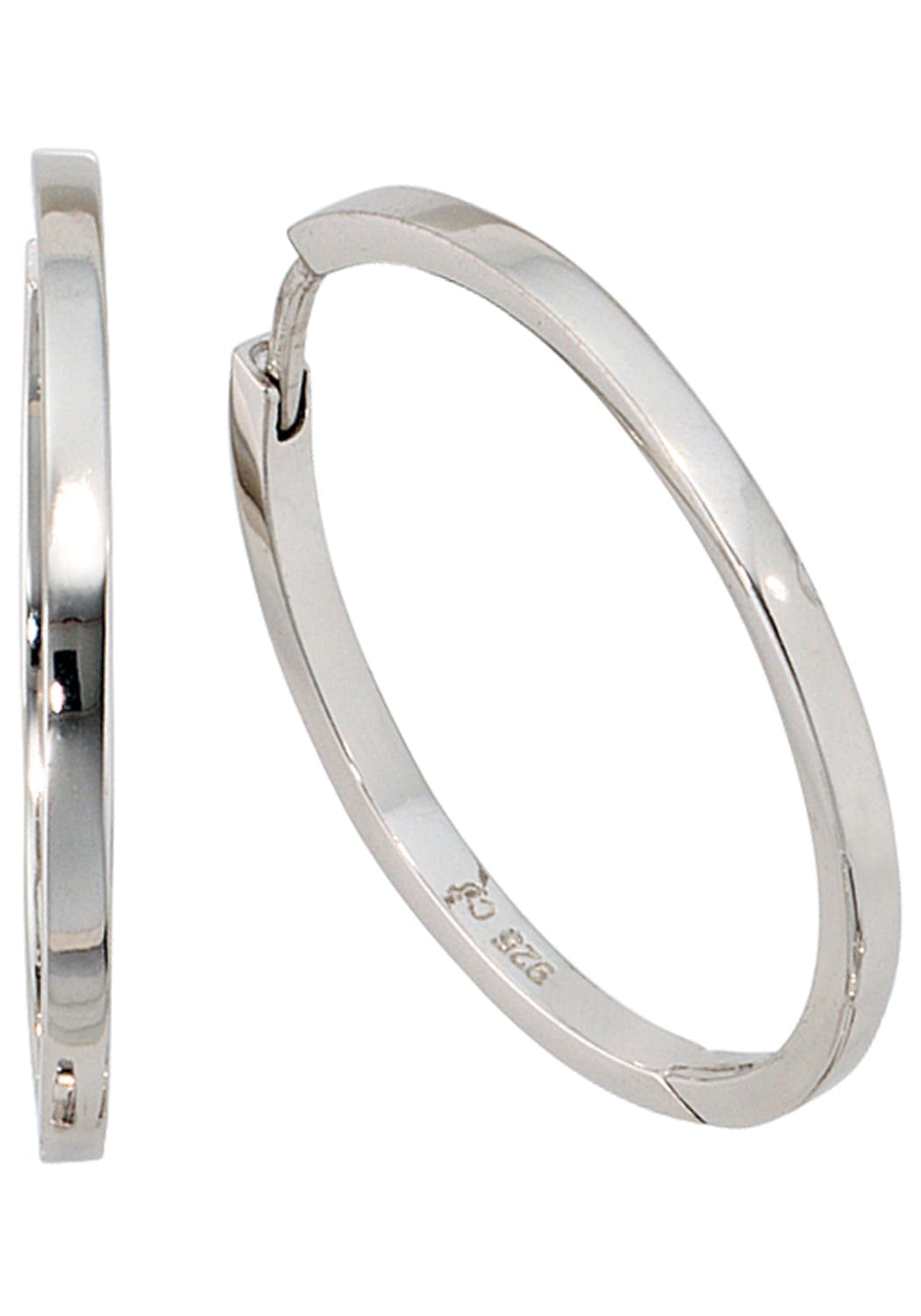 JOBO Paar Creolen, rund 925 Silber