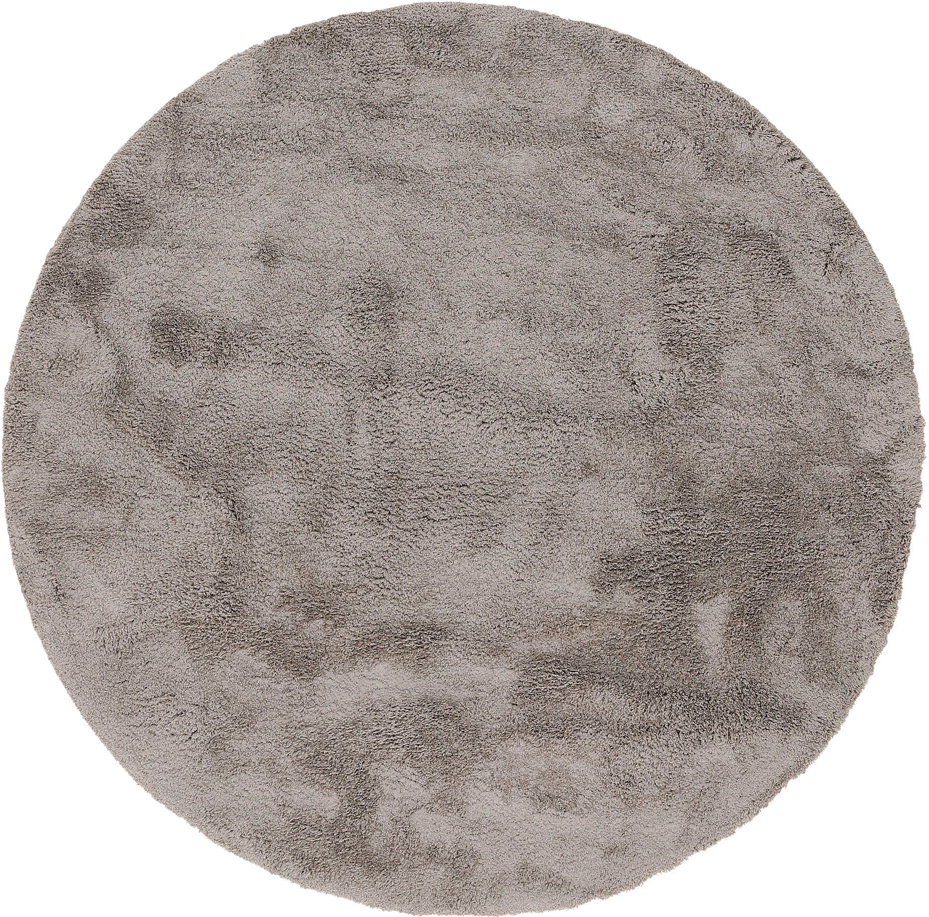 carpetfine Teppich "Silky" rund 20 mm Höhe Shaggy, Langflor, uni, besonders günstig online kaufen