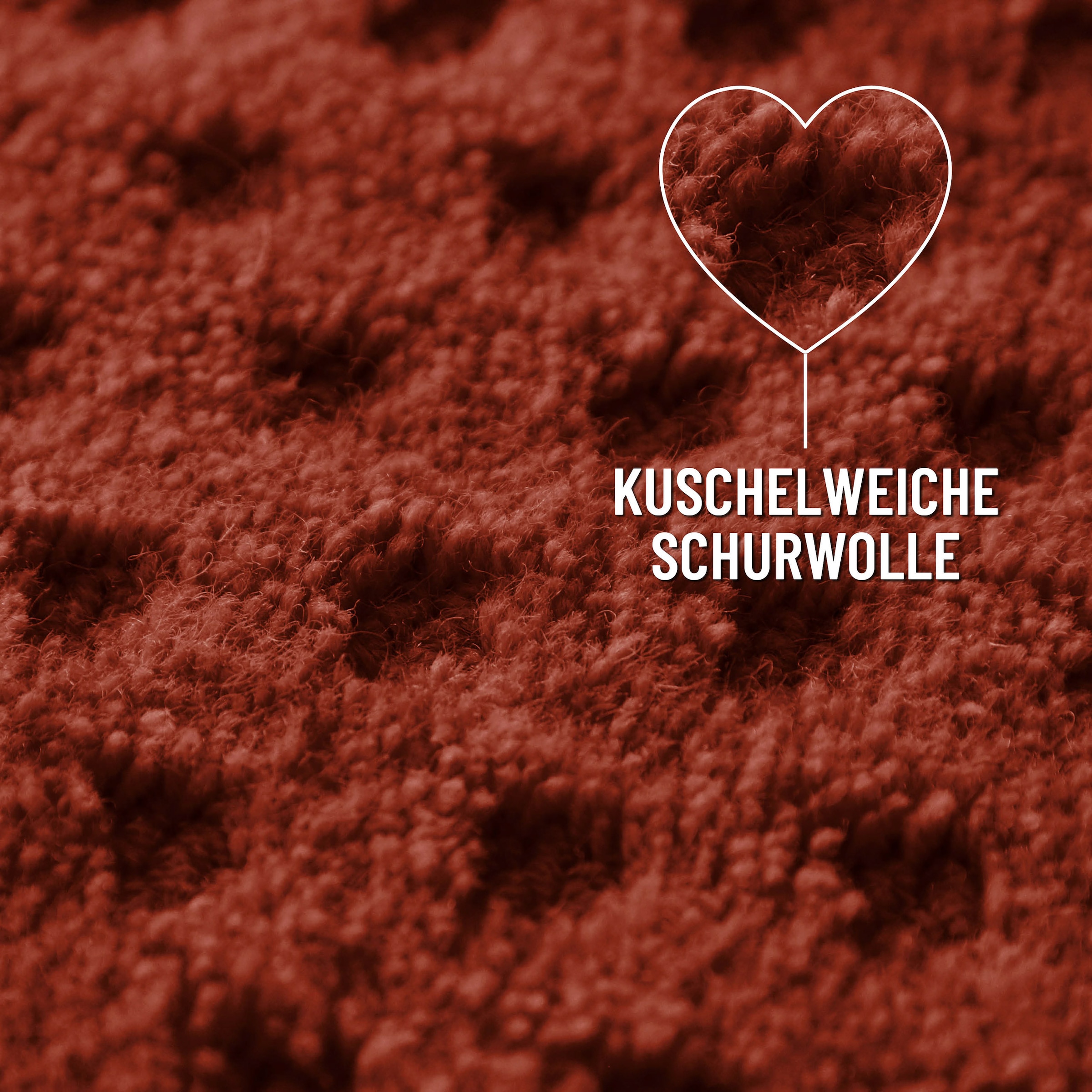 Wecon home Teppich »Castello THREE« rechteckig 7 mm Höhe Schurwolle, Kurzflor mit Hoch-Tief-Effekt, Wohnzimmer, Rautenmuster