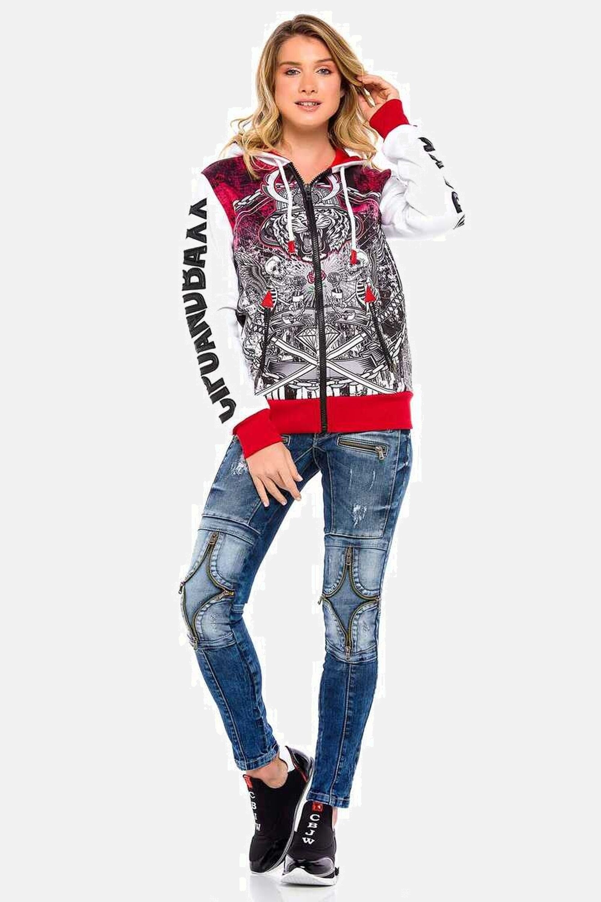 Cipo & Baxx 5-Pocket-Jeans »Jeans«, mit vielen Applikationen, WD377