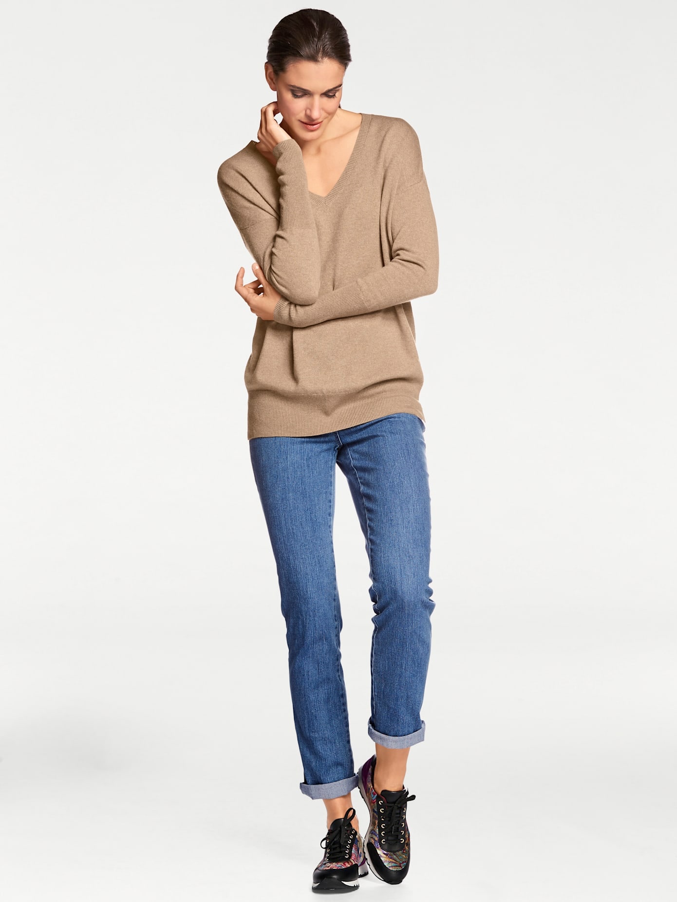 B.C. BEST CONNECTIONS by heine Strickpullover "V-Pullover" günstig online kaufen