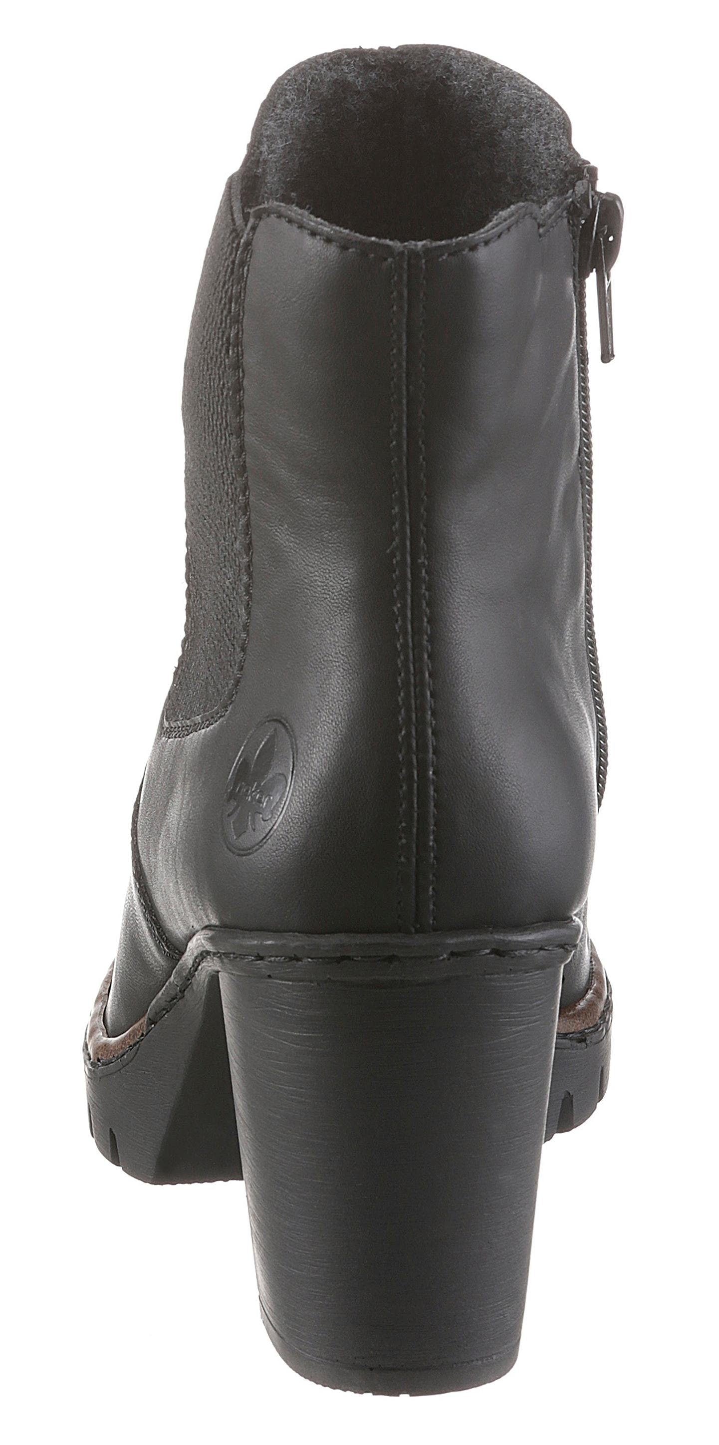 Rieker Stiefelette, Boots, Chelsea-Stiefelette, Blockabsatz, in elegantem Look