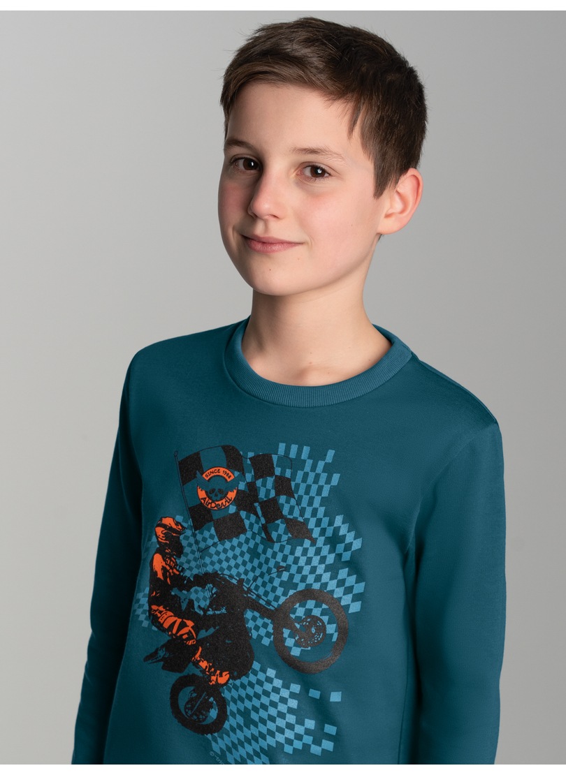 Trigema Sweatshirt »TRIGEMA Langarmshirt mit sportlichem Motorrad-Print«