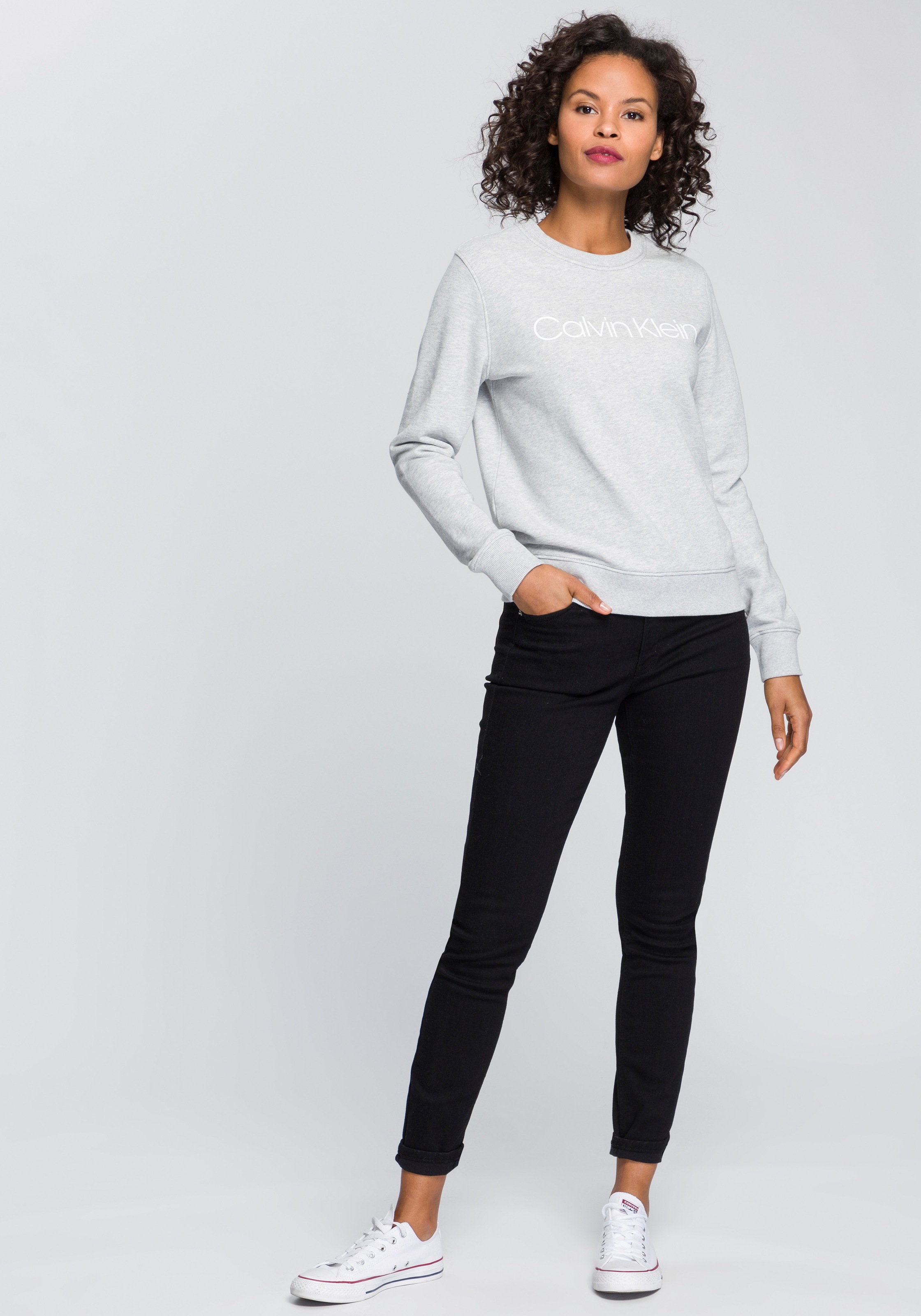 Sweatshirt mit bestellen Calvin online »LS BAUR CORE HWK«, Calvin Klein Klein LOGO Logo-Schriftzug |