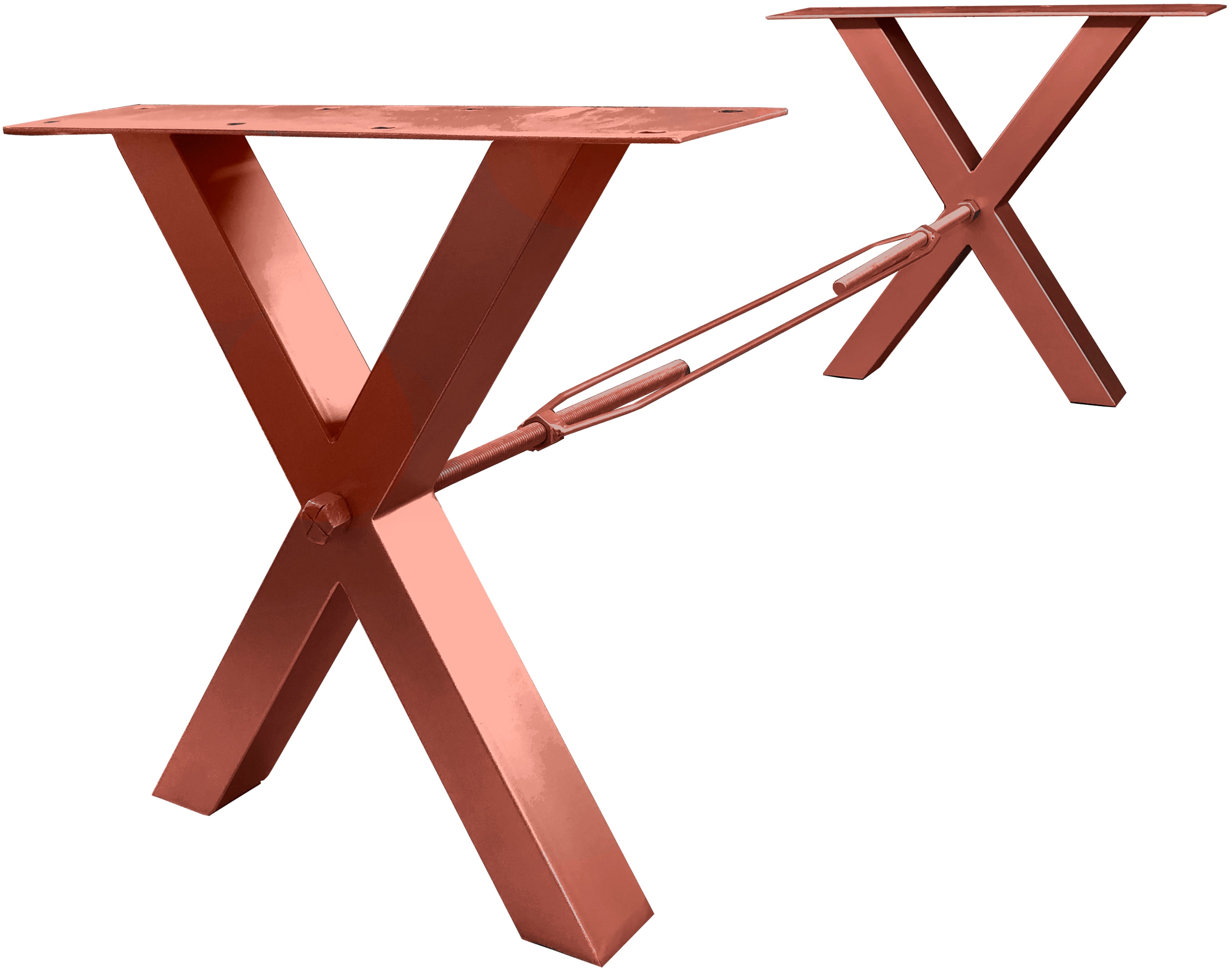 SIT Tischbein "Chania aus Stahl in X-Form für Platten von 160–240 cm" 1 Stk. tlg. X-förmiger Tischplattenträger mit flexibler Längeneinstellung