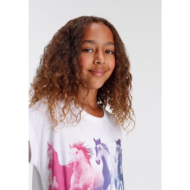 »Pferde«, kaufen | in BAUR T-Shirt Form KIDSWORLD weiter legerer