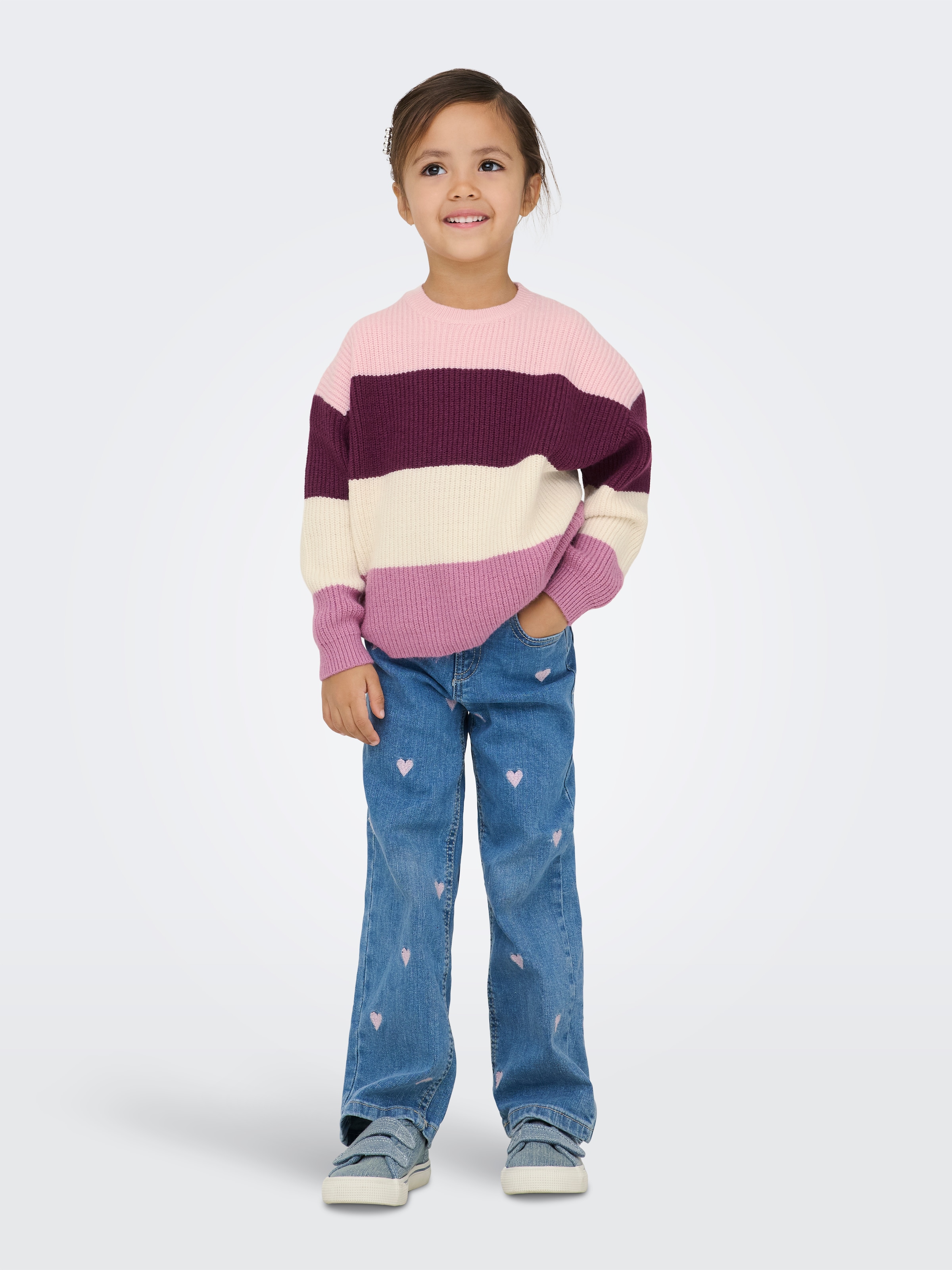 KIDS ONLY Strickpullover »KMGSANDY L/S STRIPE PULLOVER KNT NOOS« Viskosemischung, regular fit