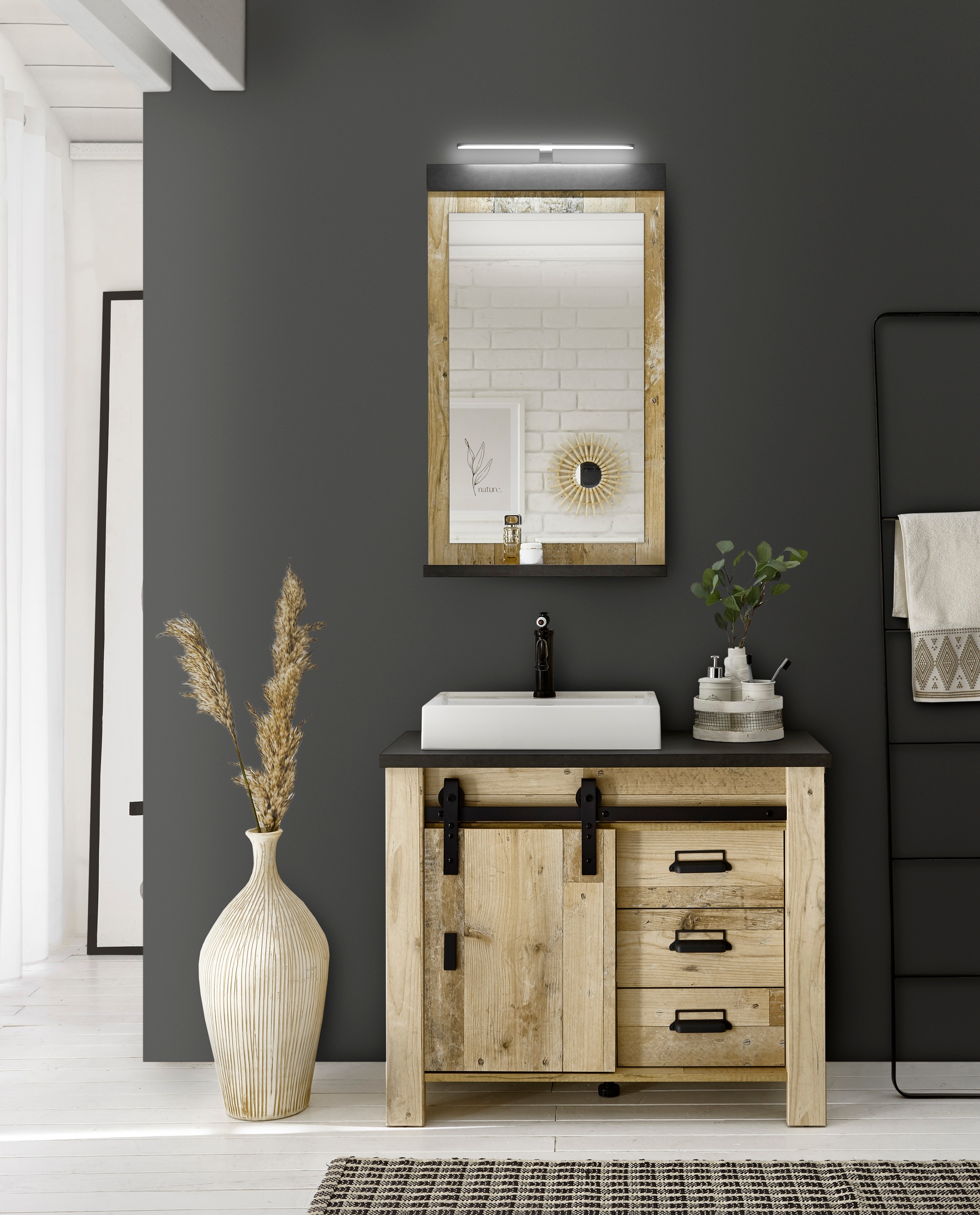 Home affaire Badmöbel-Set "SHERWOOD, Bad im modernen Design, 2-teiliges Bad günstig online kaufen